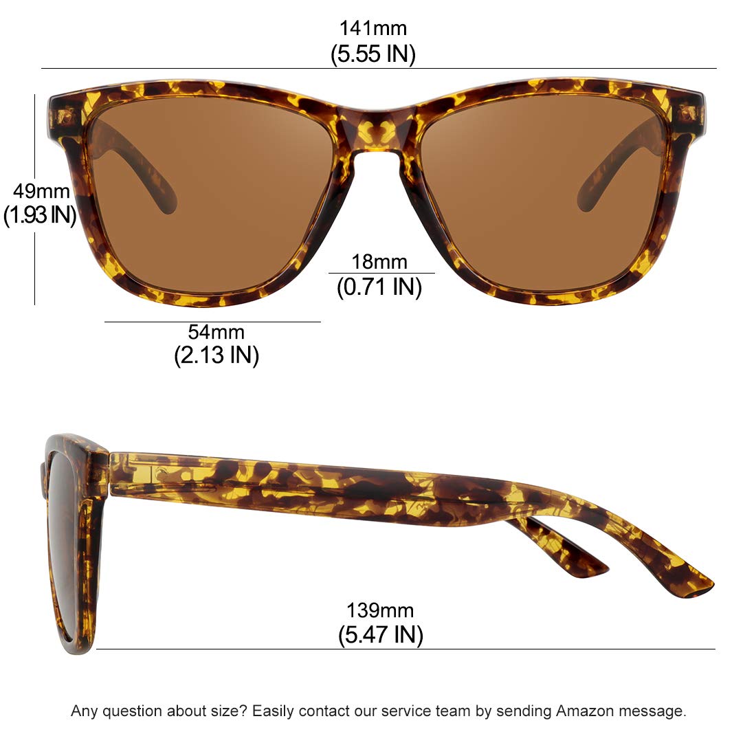 Foto 5 pulgar | Gafas De Sol Meetsun Classic Retro Designer Polarizadas 54 Mm - Venta Internacional.