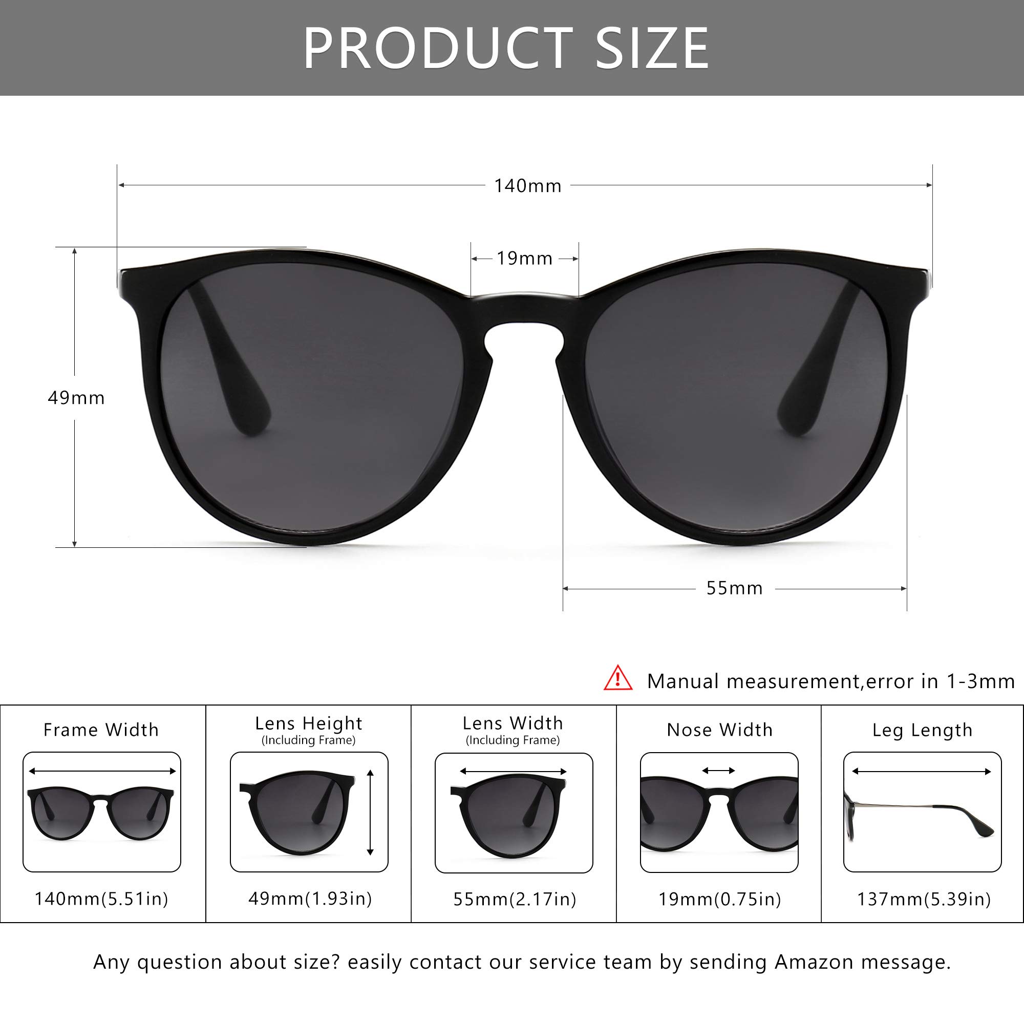 Foto 6 pulgar | Gafas De Sol Sungait Vintage Round Para Mujer/hombre Con Montura Negra - Venta Internacional.