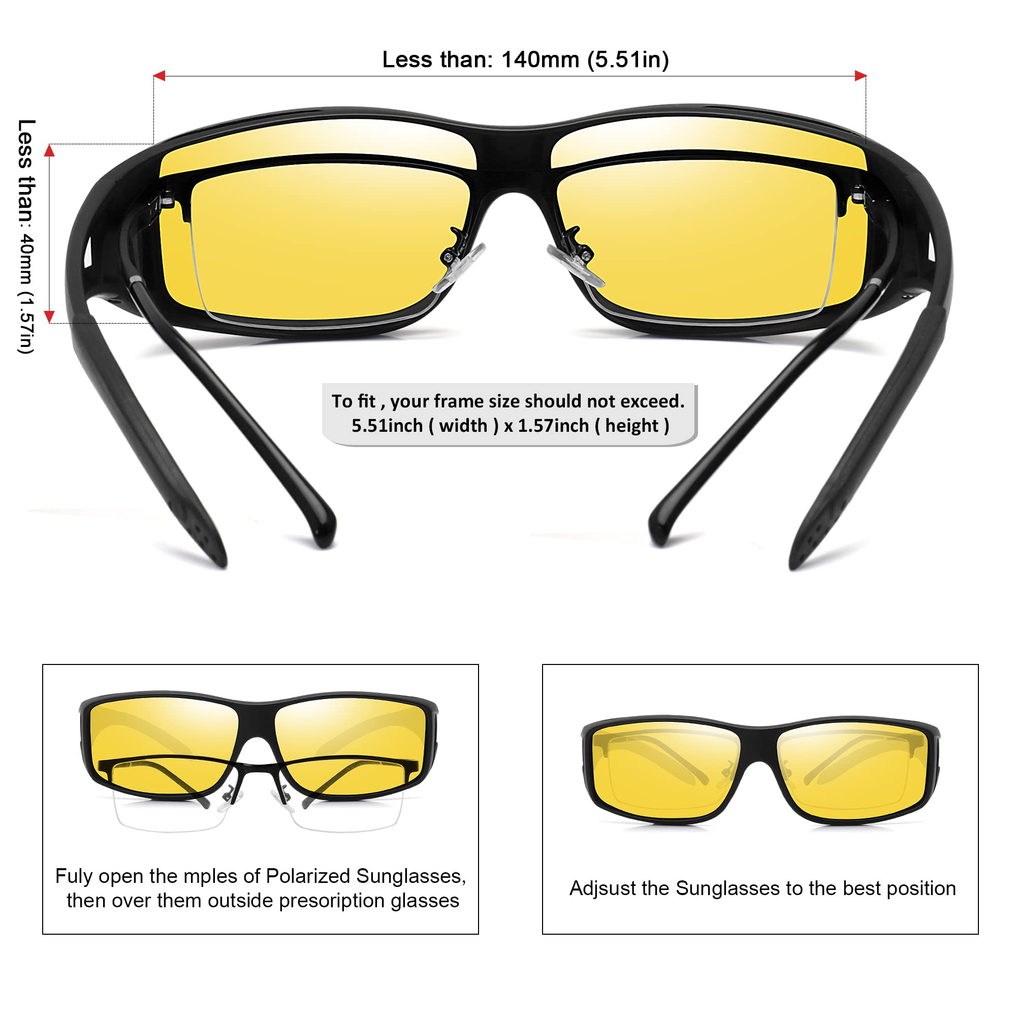 Foto 4 | Gafas De Sol Fit Over Glasses Meetsun Z1 Polarizadas Uv400 - Venta Internacional.