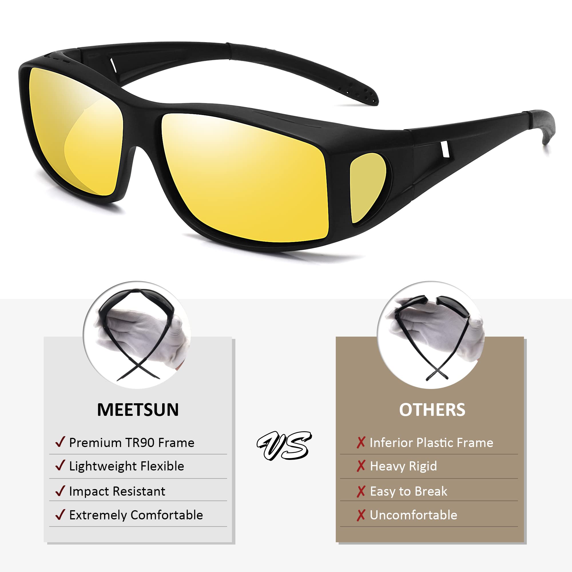 Foto 5 | Gafas De Sol Fit Over Glasses Meetsun Z1 Polarizadas Uv400 - Venta Internacional.