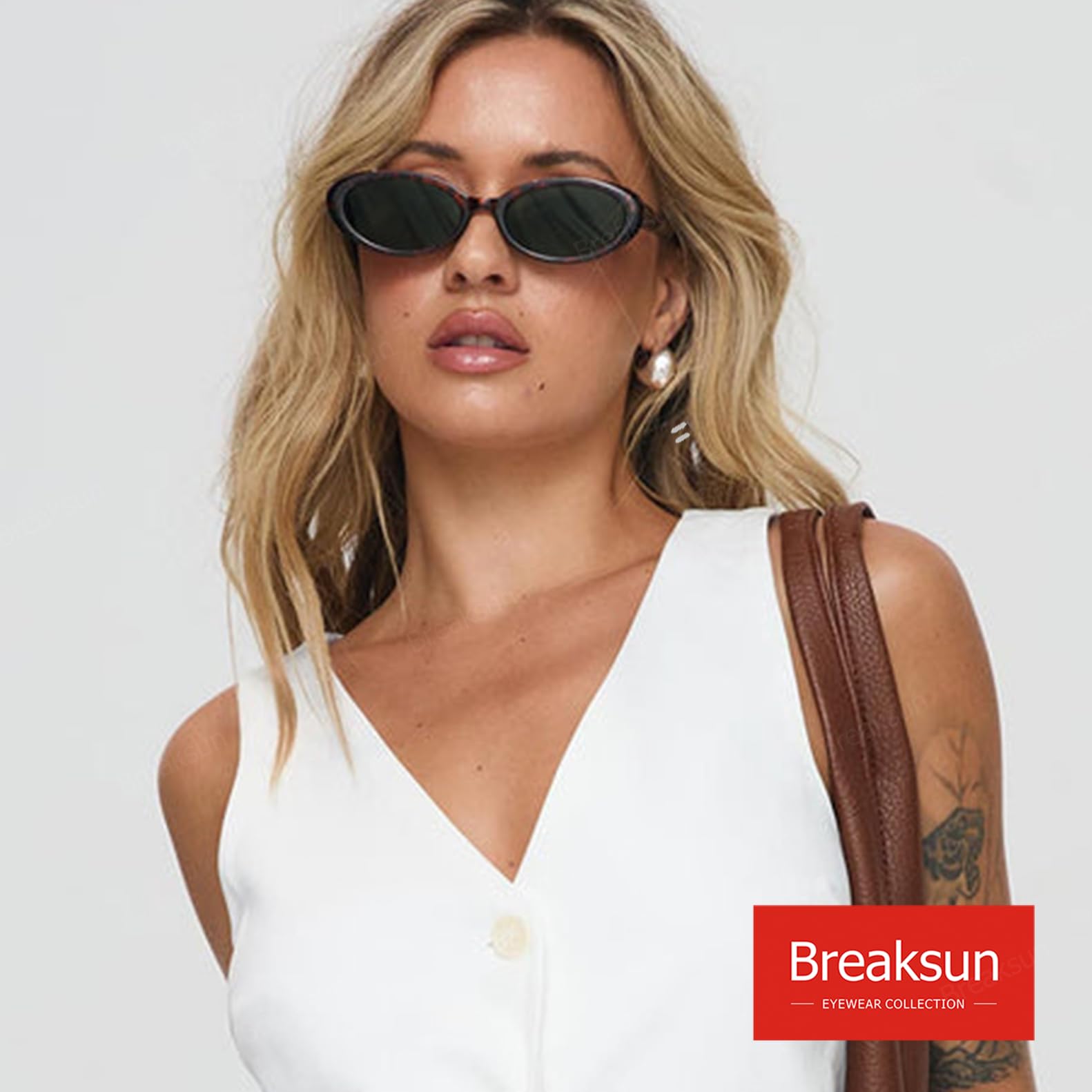 Foto 4 pulgar | Gafas De Sol Breaksun Retro Oval 90s Vintage Para Mujer Y Hombre - Venta Internacional.