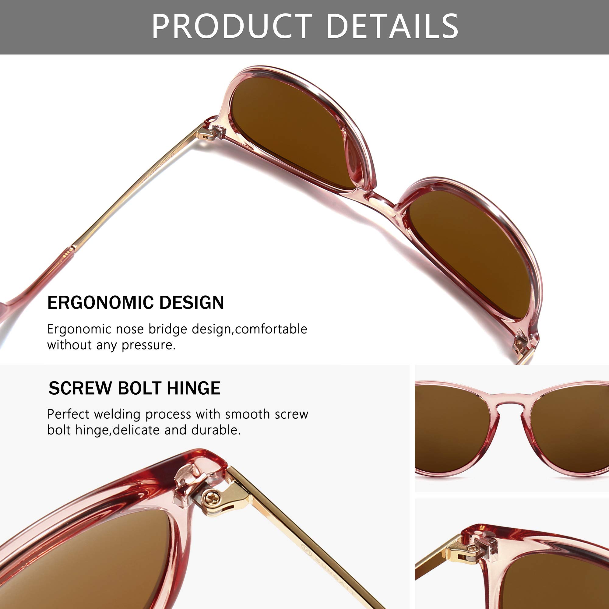 Foto 4 pulgar | Gafas De Sol Sungait Vintage Round Para Mujer Y Hombre - Venta Internacional.