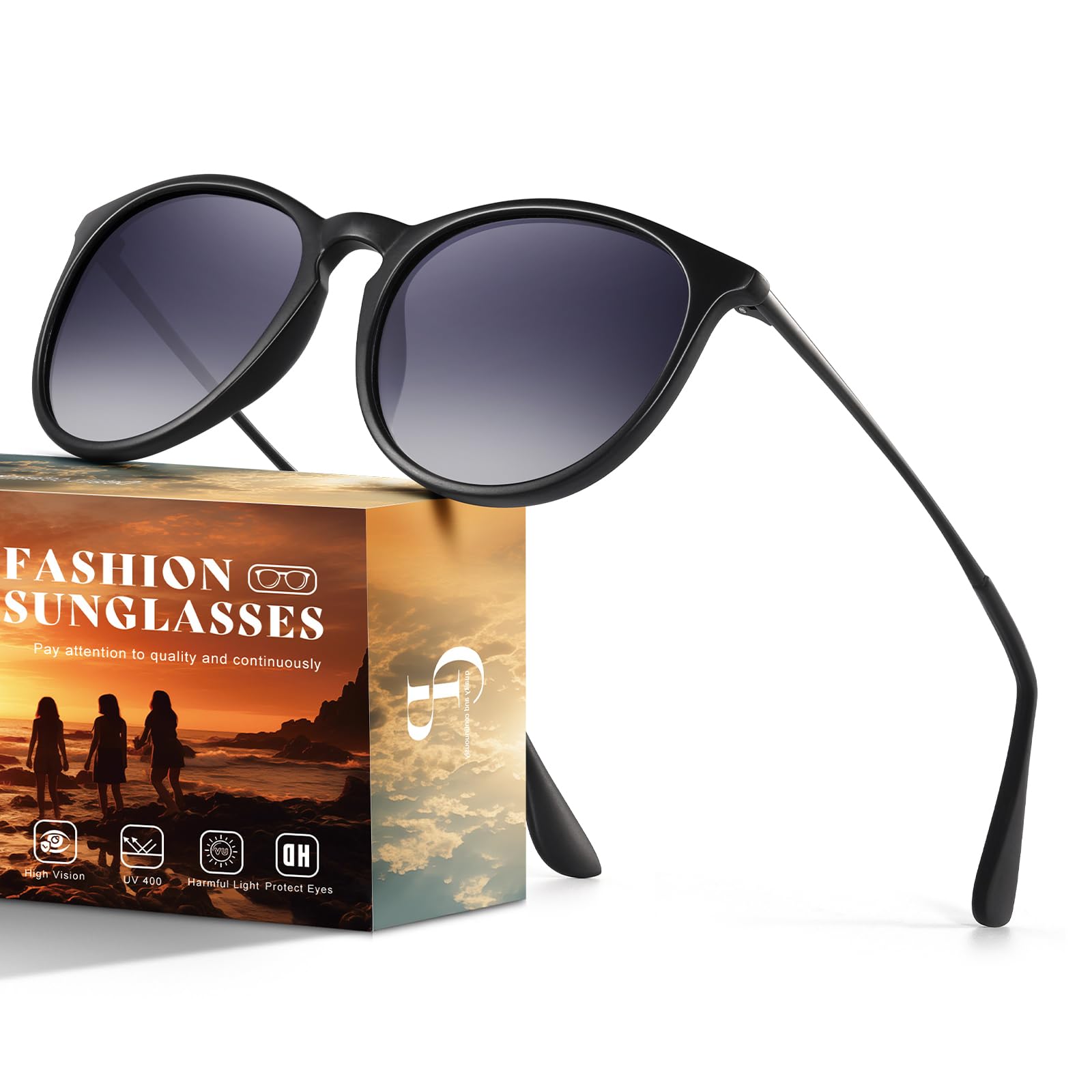 Foto 2 pulgar | Gafas De Sol Chbp Polarized Trendy 2024  Vintage  Retro  Con Lentes Redondas - Venta Internacional.