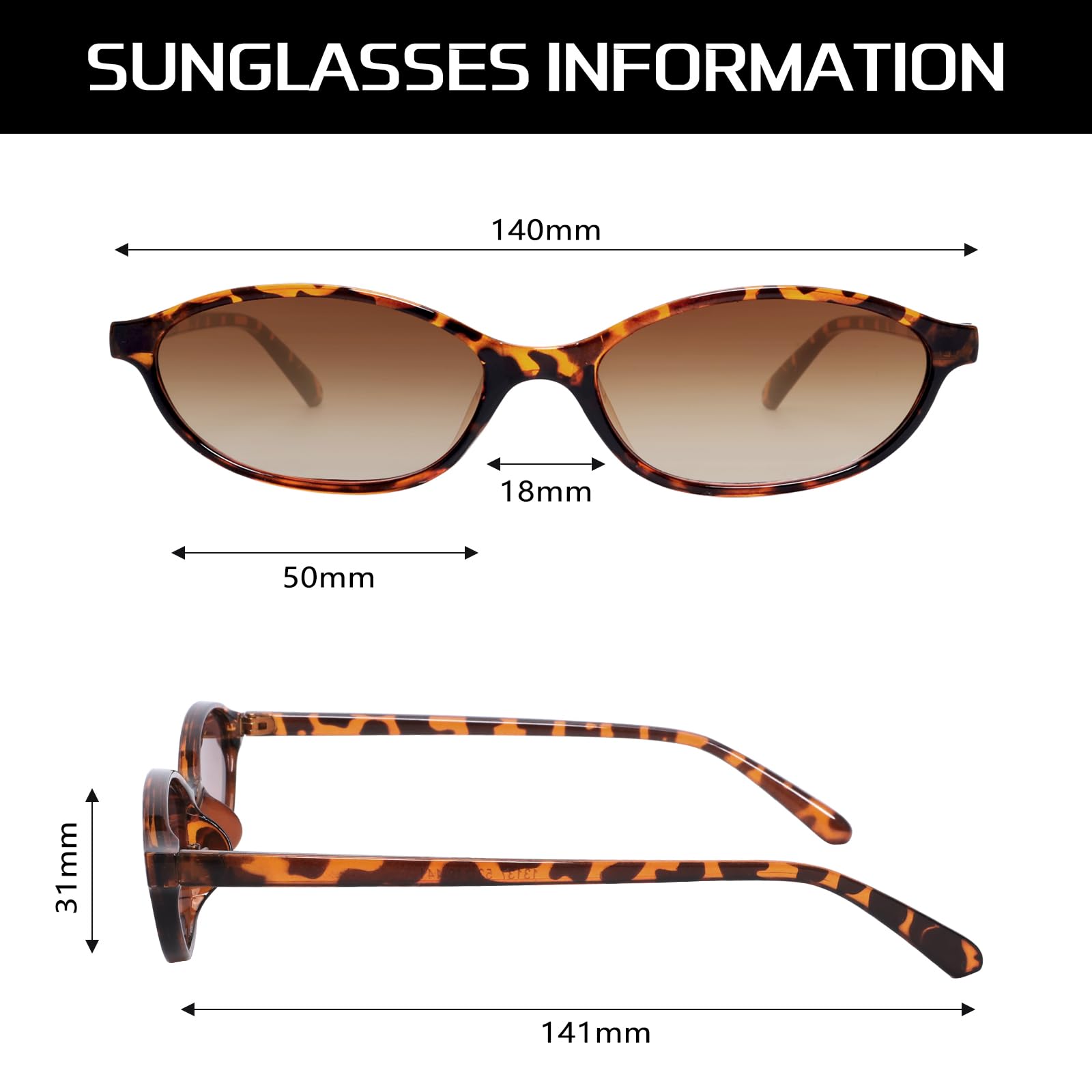 Foto 5 pulgar | Gafas De Sol Guvivi Retro Ovaladas Para Mujer Con Protección Uv400 - Venta Internacional.