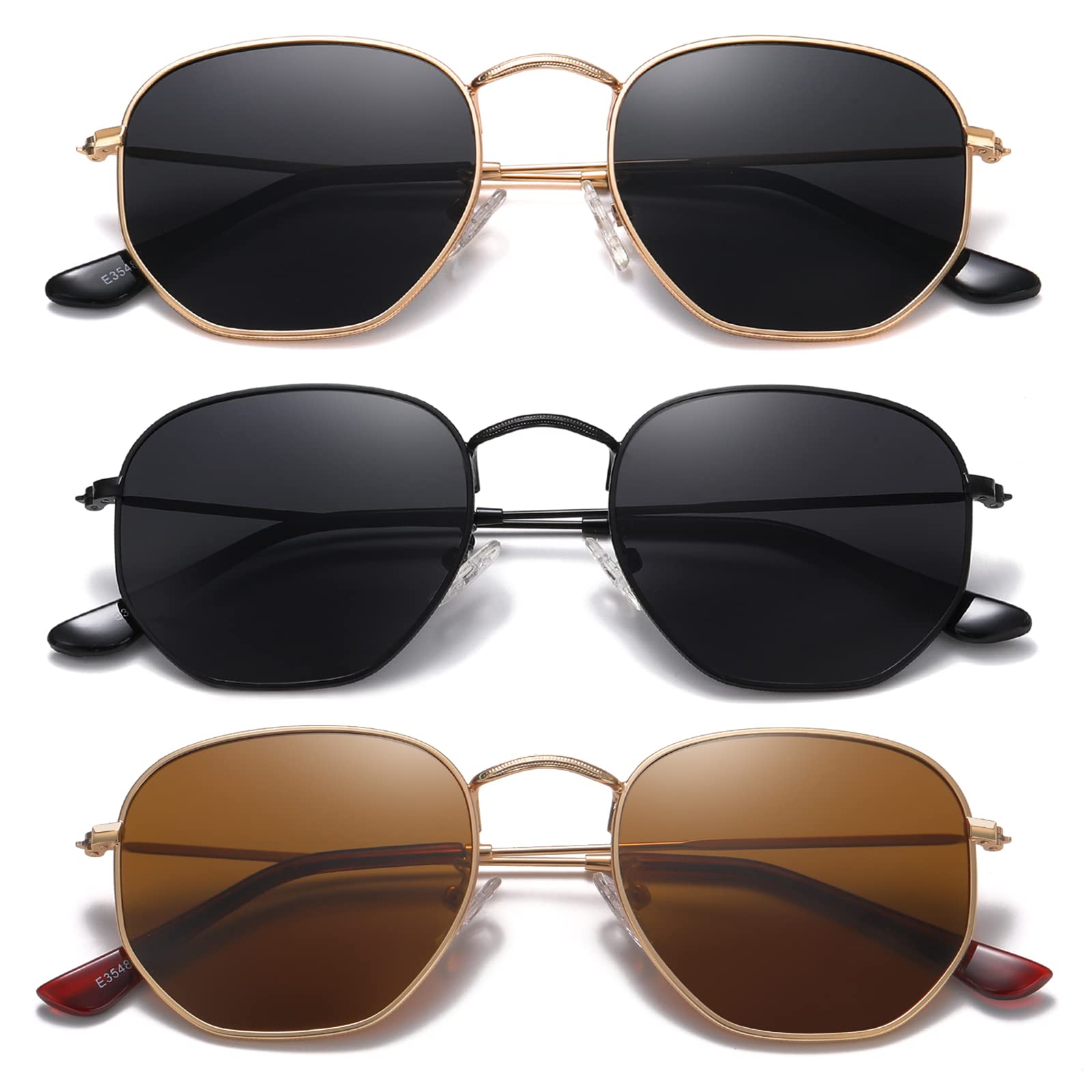Foto 2 pulgar | Gafas De Sol Meetsun Polarizadas Hexagonales Para Mujer Y Hombre  Paquete De 3 - Venta Internacional.