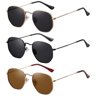 Foto 2 | Gafas De Sol Meetsun Polarizadas Hexagonales Para Mujer Y Hombre Paquete De 3 - Venta Internacional.