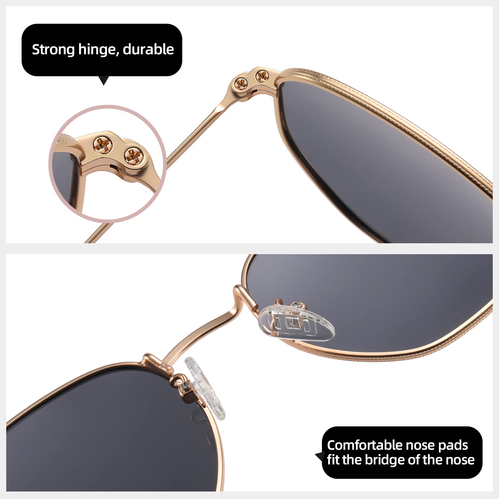 Foto 5 | Gafas De Sol Meetsun Polarizadas Hexagonales Para Mujer Y Hombre  Paquete De 3 - Venta Internacional.