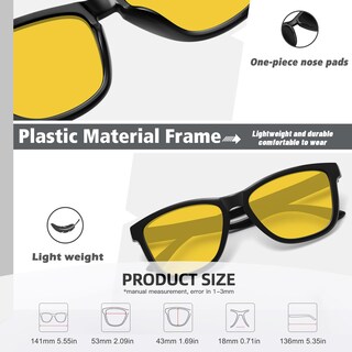 Foto 4 | Gafas De Sol Meetsun Con Visión Nocturna Polarizada Para Mujeres Y Hombres - Venta Internacional.