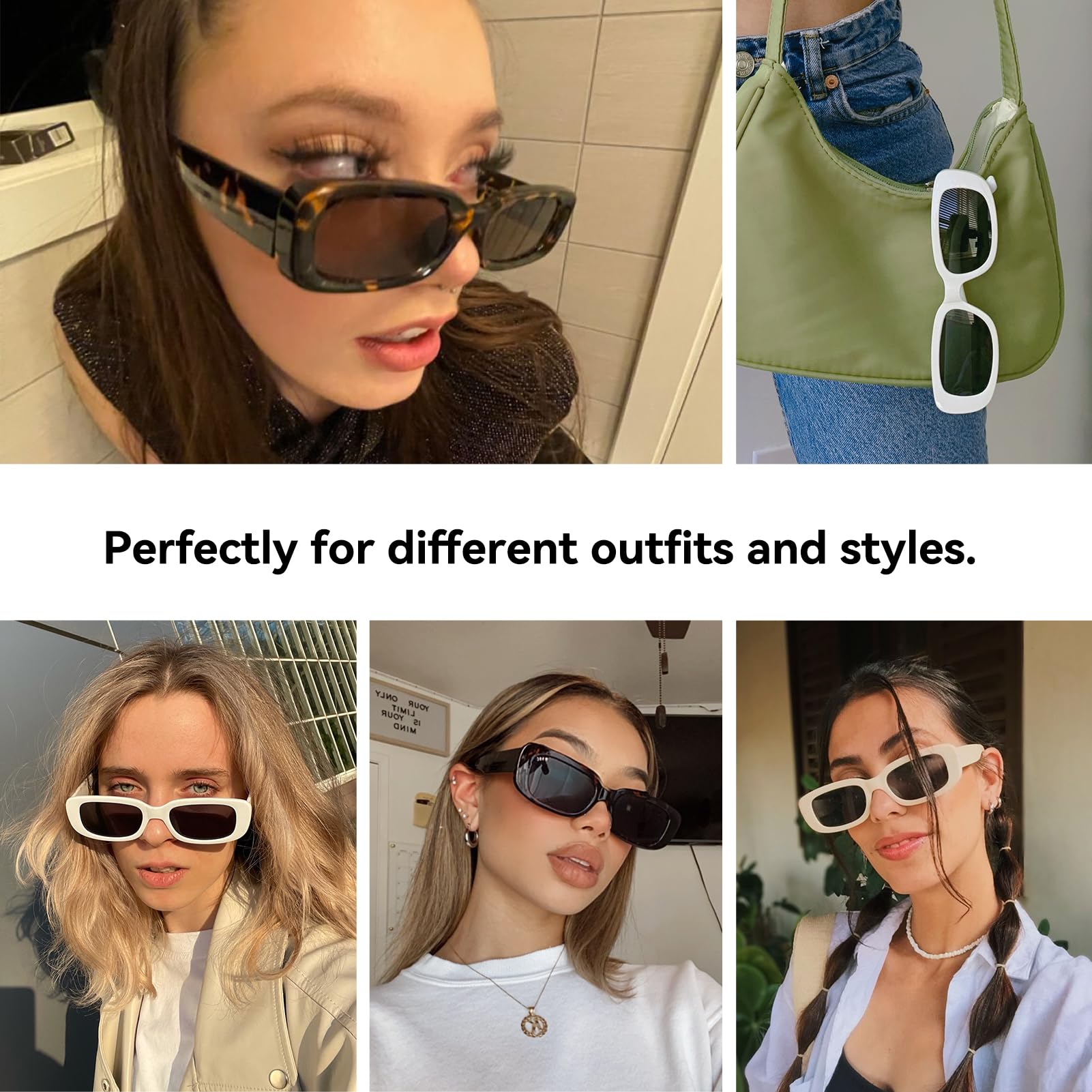 Foto 4 pulgar | Gafas De Sol Dollger Rectangle Para Mujer Uv400 Negras - Venta Internacional.