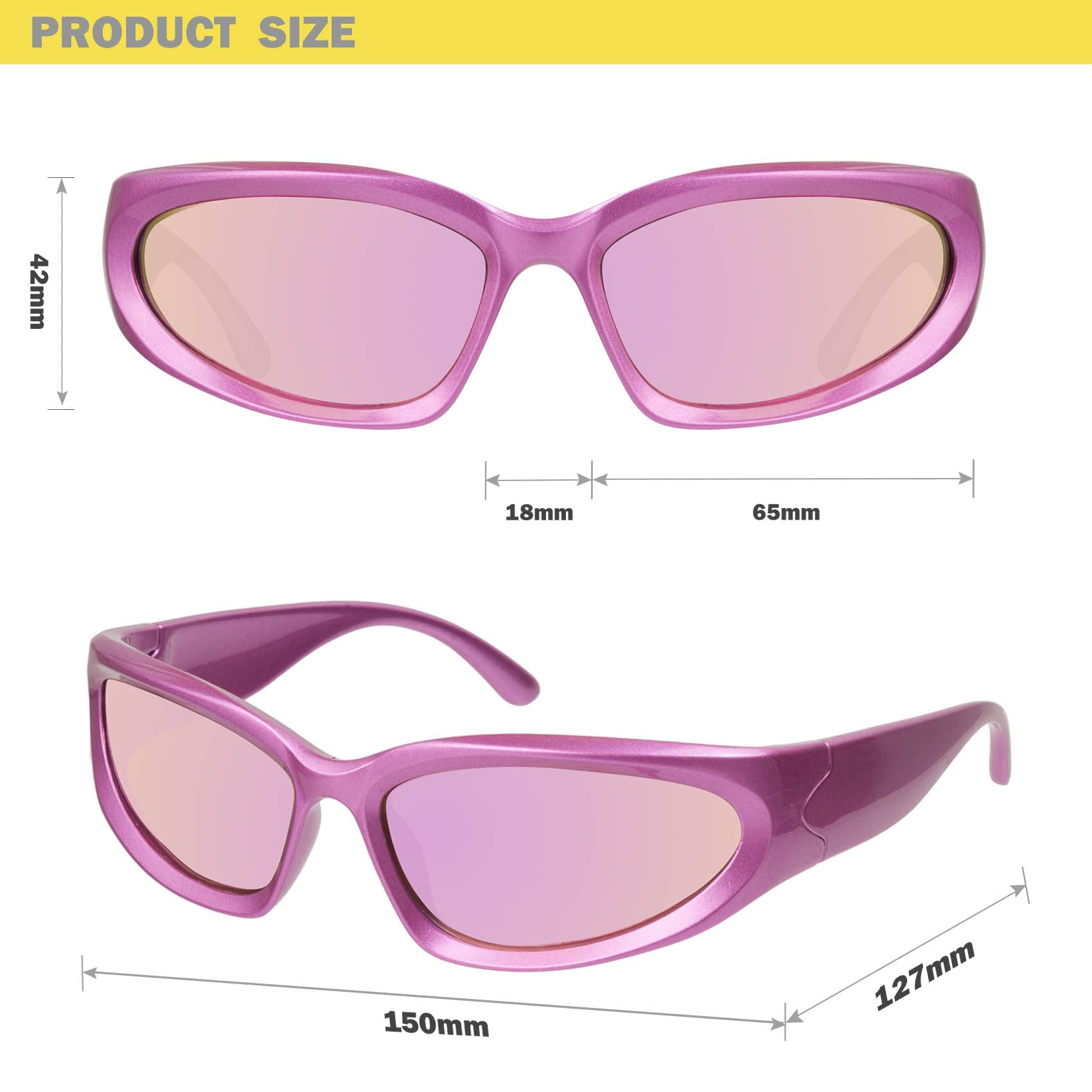 Foto 7 pulgar | Gafas De Sol Mosanana Y2k Wrap Around Polarized Ms52345 - Venta Internacional.