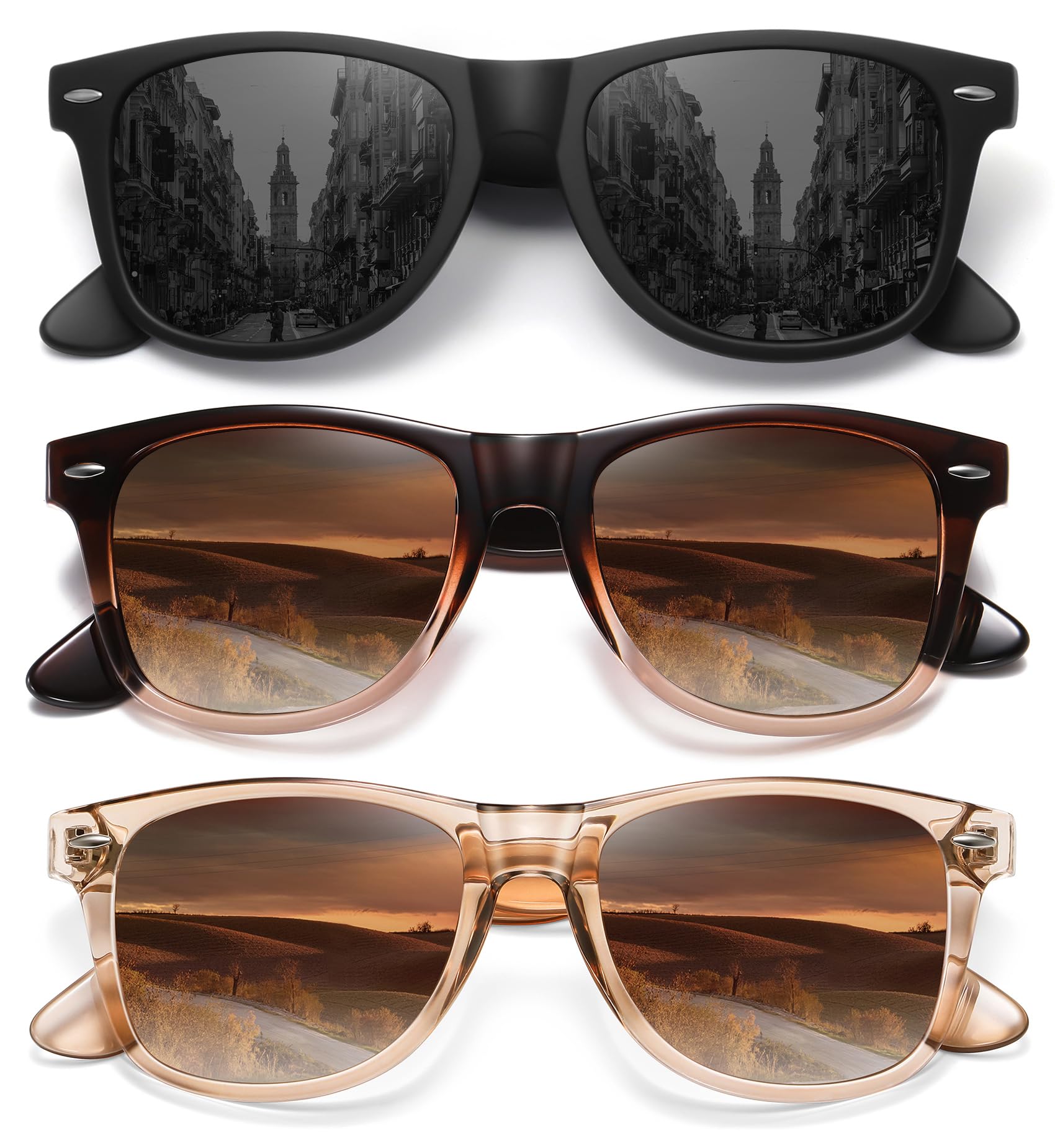 Foto 1 | Gafas De Sol Meetsun Con Protección Uv400 Polarizadas (paquete De 3) - Venta Internacional.