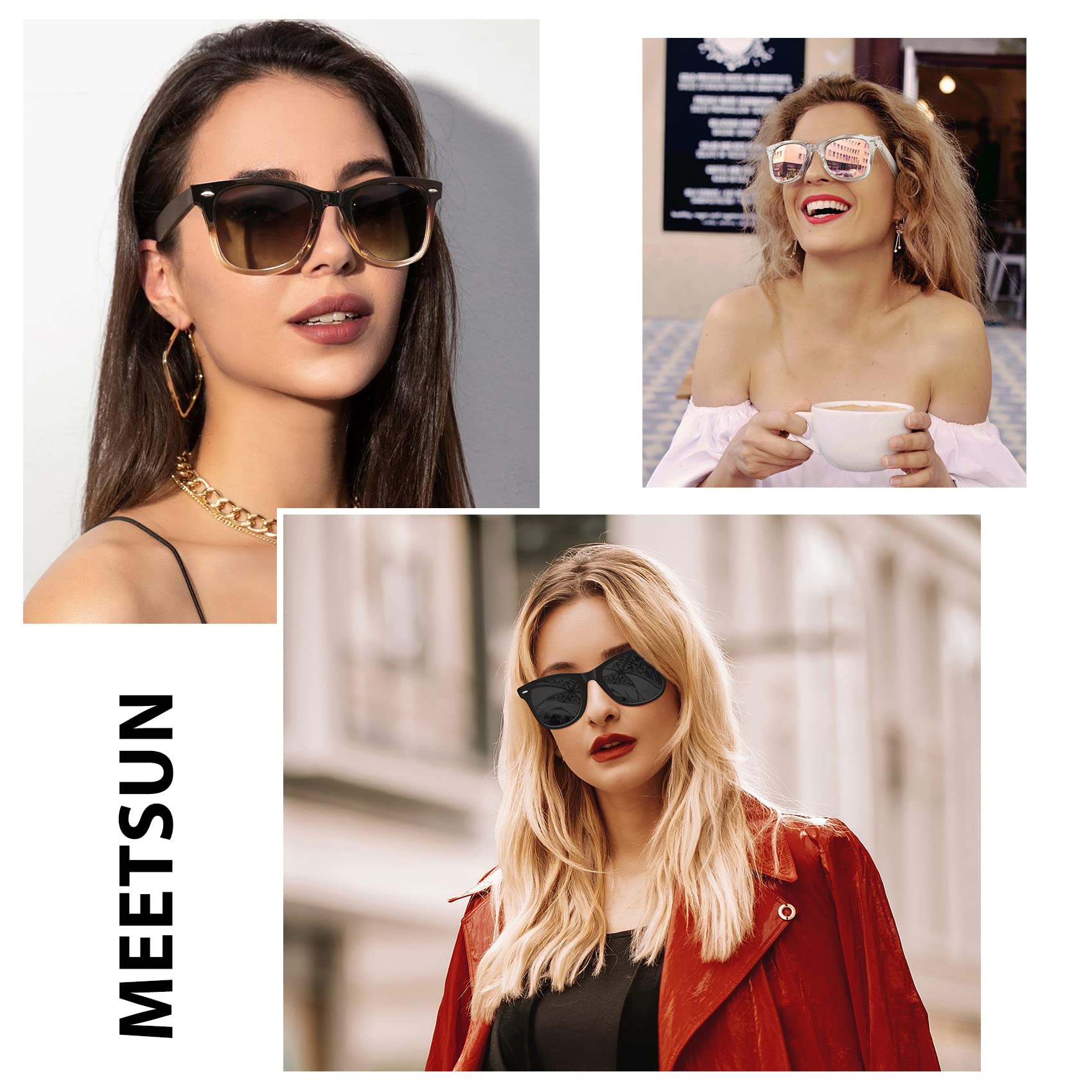 Foto 2 | Gafas De Sol Meetsun Retro Polarizadas 100% Con Protección Uv400 - Venta Internacional.