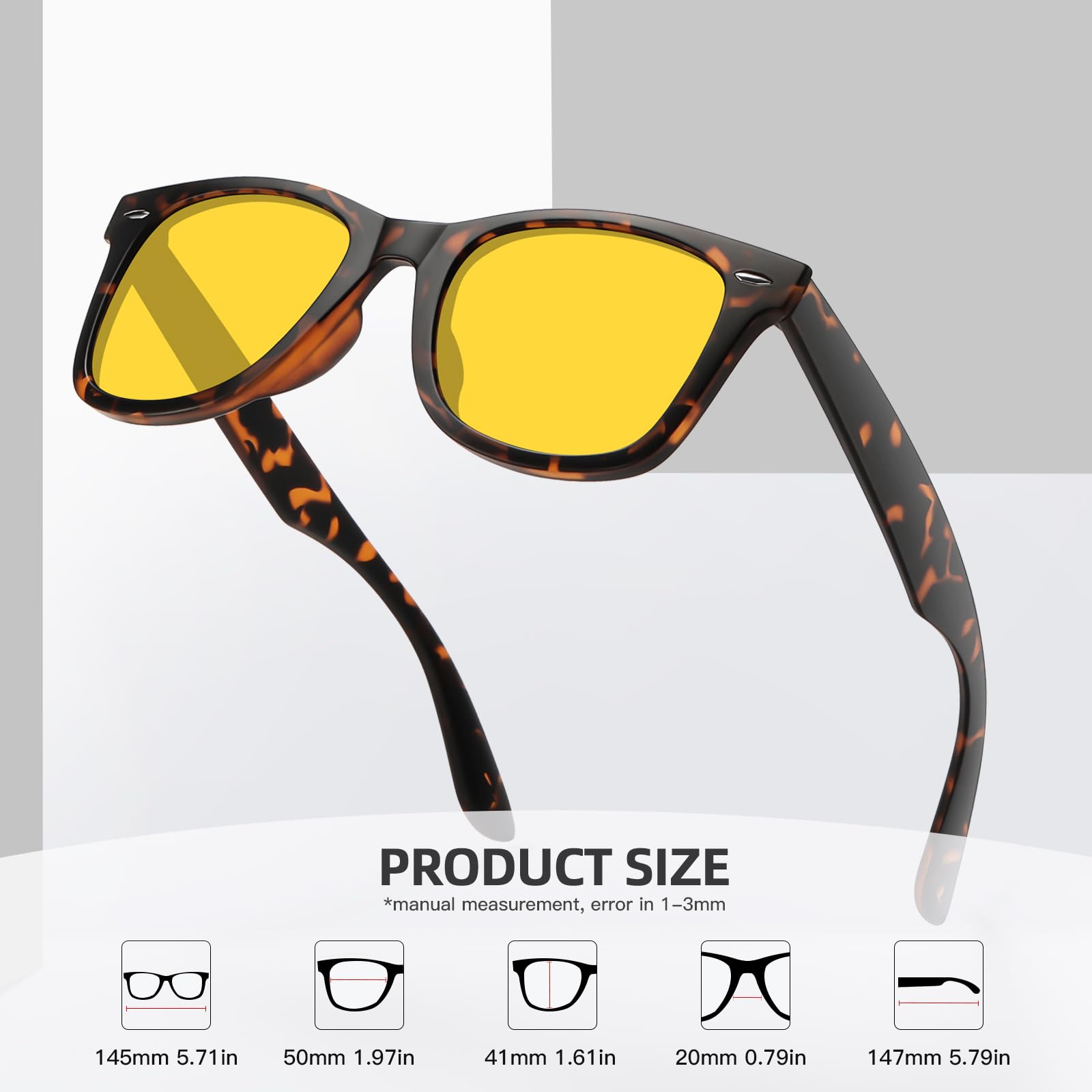 Foto 5 pulgar | Gafas De Sol Meetsun Classic Retro Square Polarizadas Uv400 - Venta Internacional.