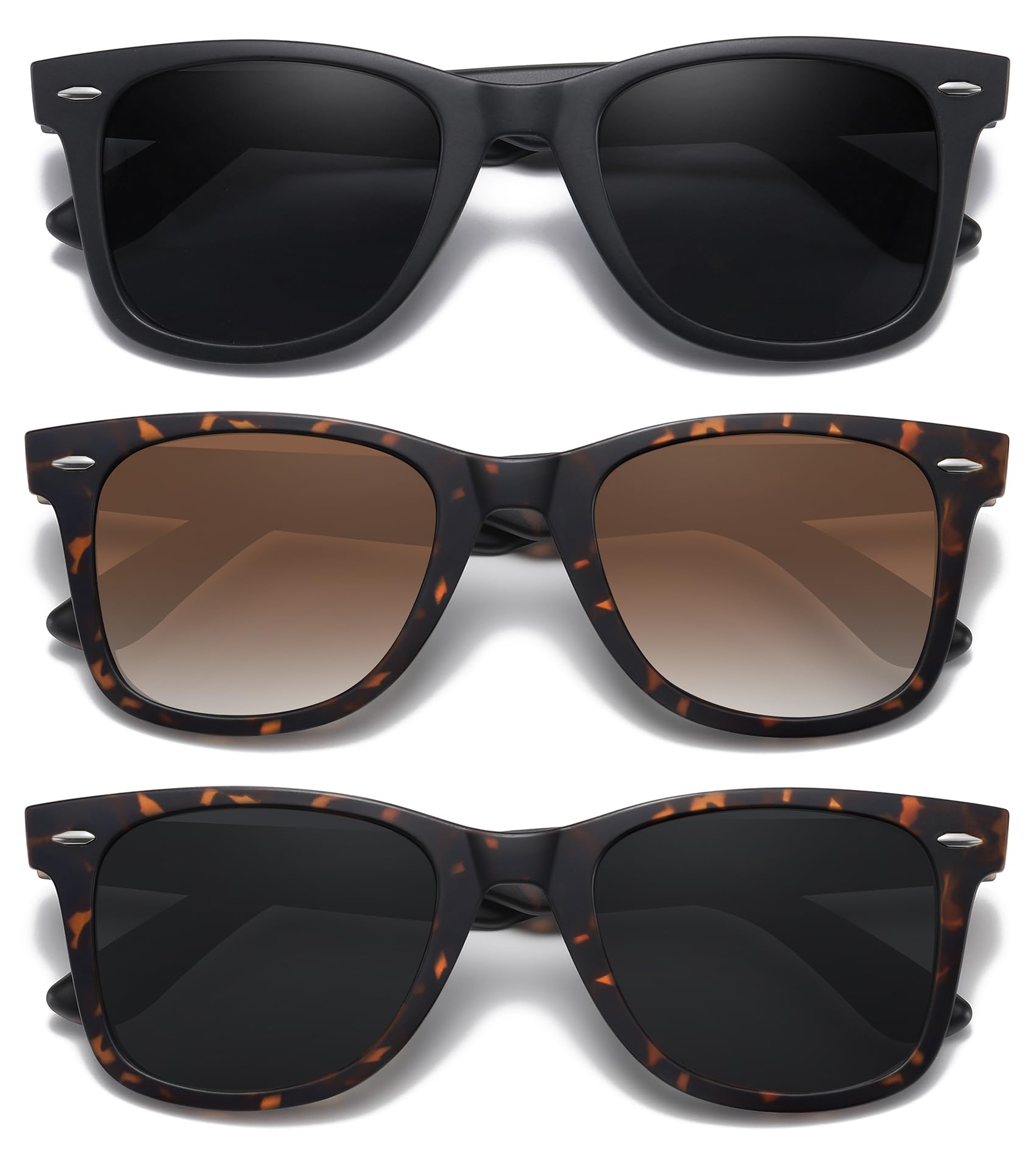 Foto 2 pulgar | Gafas De Sol Meetsun Retro Polarizadas 100% Uv400  Paquete De 3 - Venta Internacional.