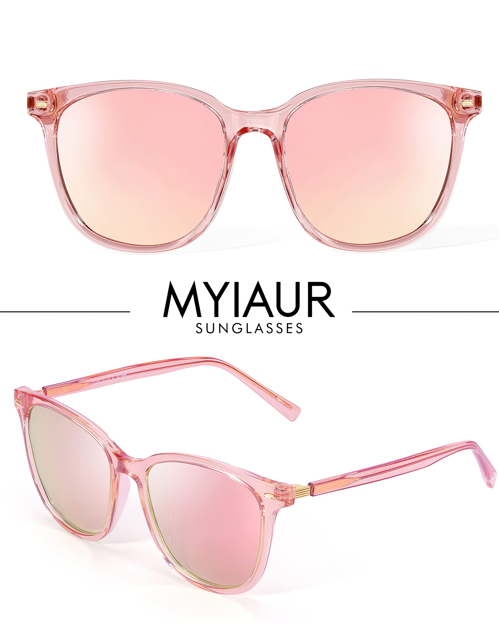Foto 5 pulgar | Gafas De Sol Myiaur Con Lentes Polarizadas Con Espejo Uv400 Para Mujer - Venta Internacional.
