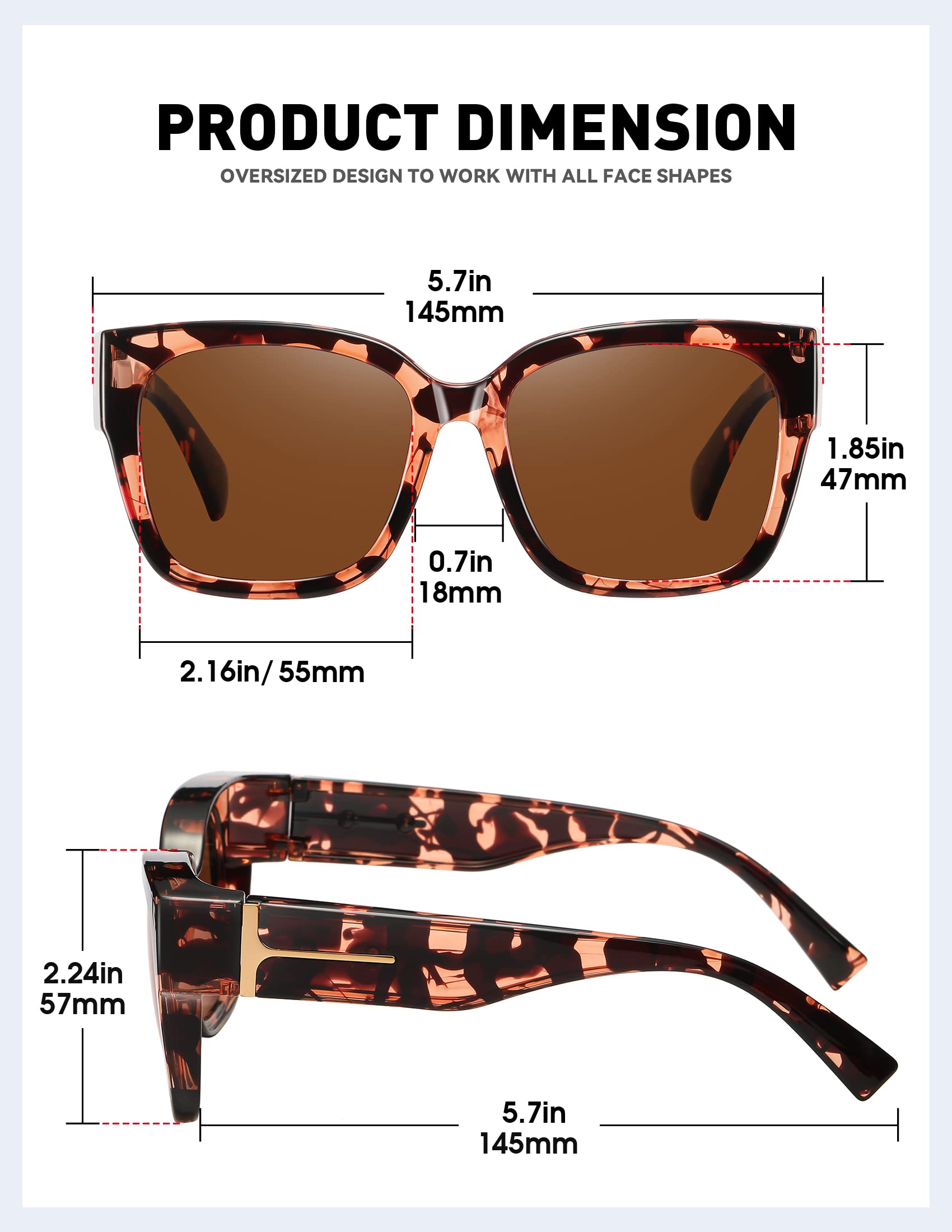 Foto 4 pulgar | Gafas De Sol Fit Over Glasses Meetsun Trendy Polarized Uv400 - Venta Internacional.