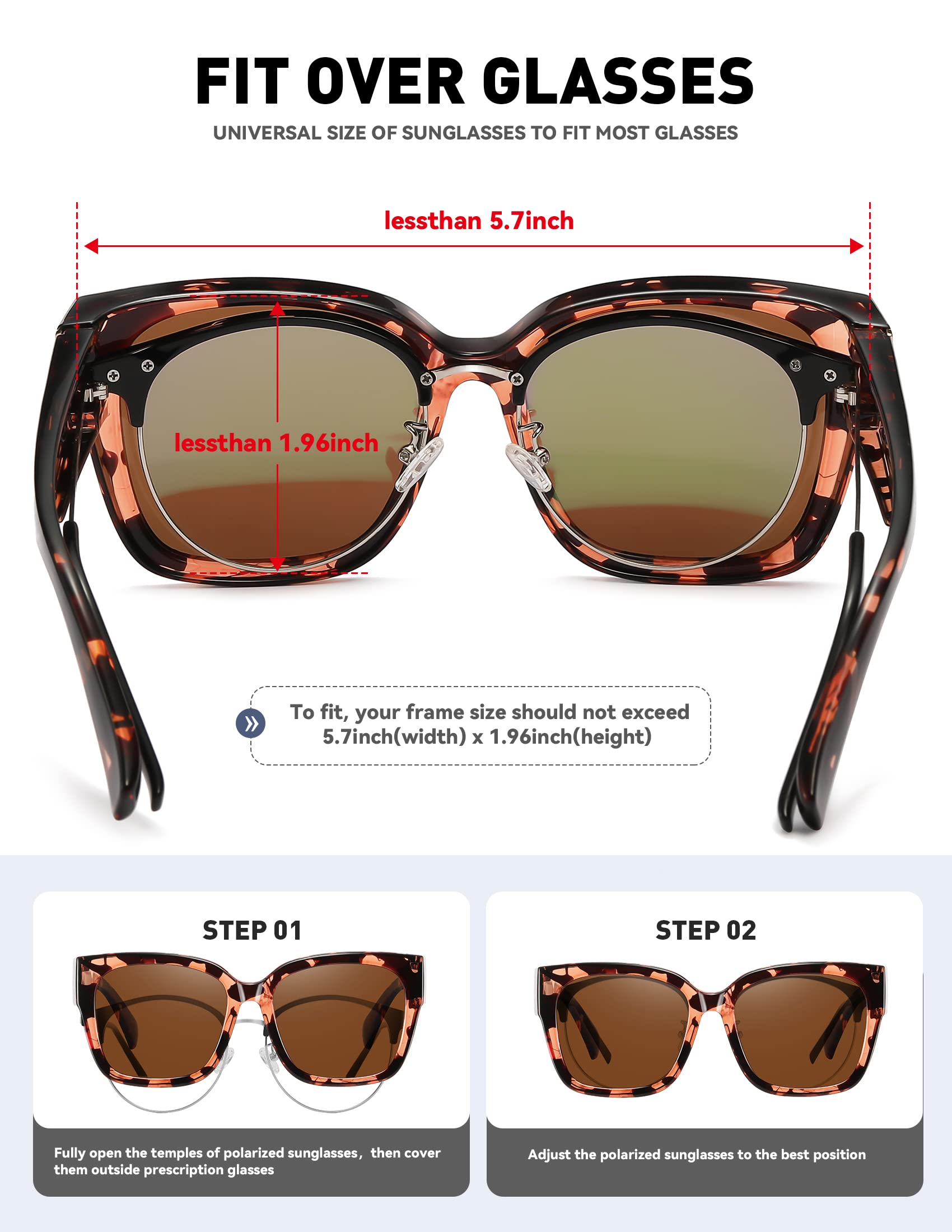 Foto 5 pulgar | Gafas De Sol Fit Over Glasses Meetsun Trendy Polarized Uv400 - Venta Internacional.