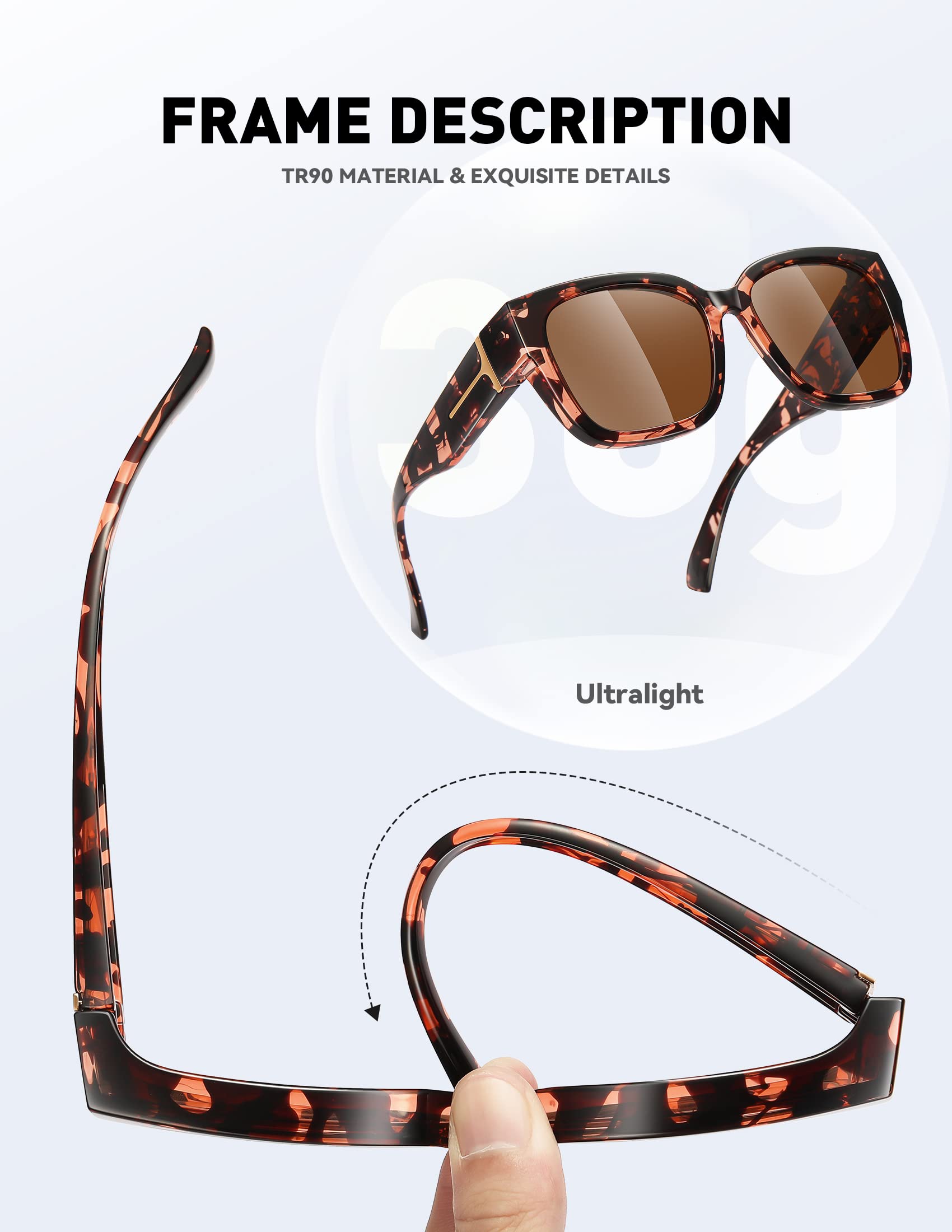 Foto 6 pulgar | Gafas De Sol Fit Over Glasses Meetsun Trendy Polarized Uv400 - Venta Internacional.