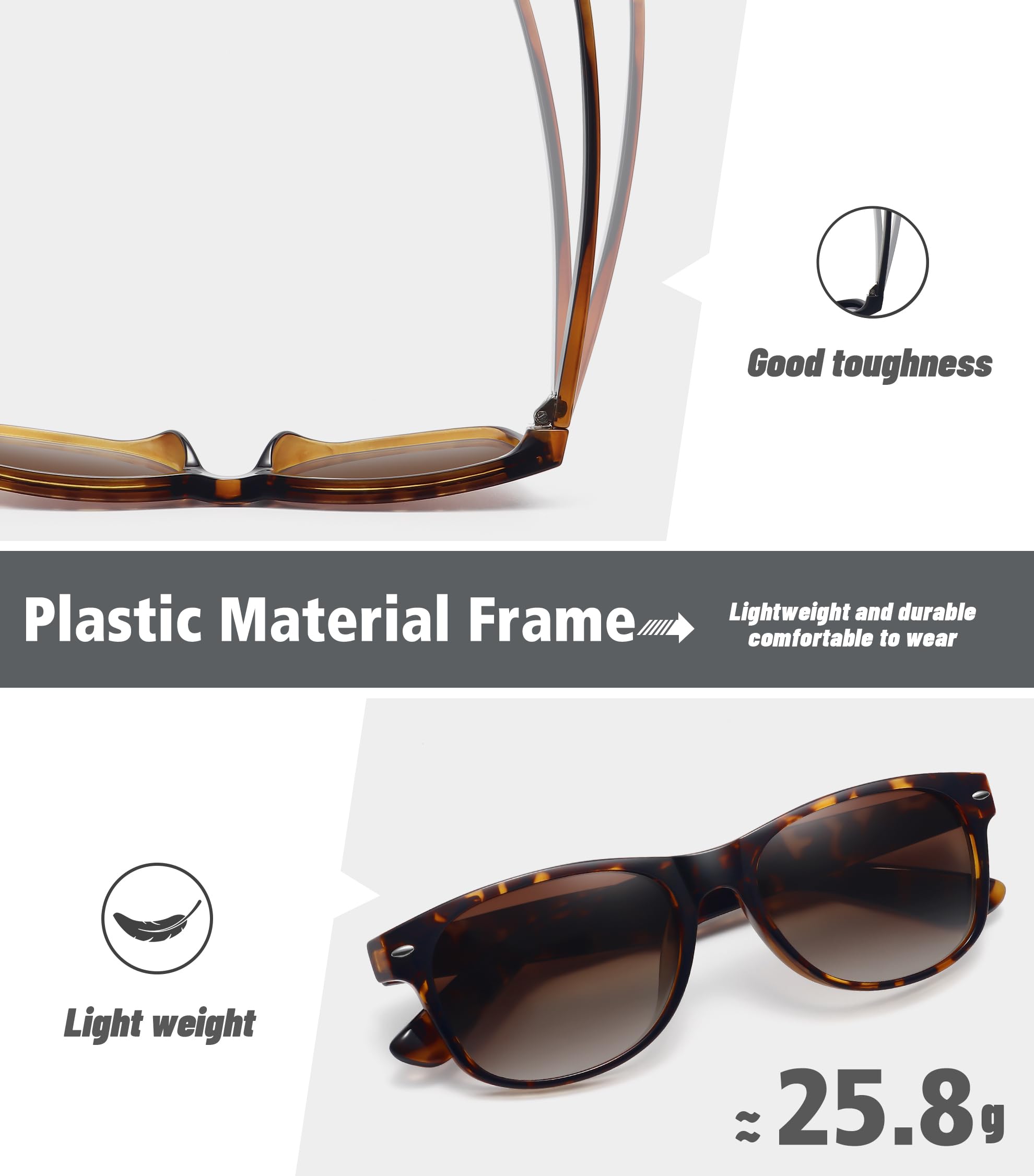Foto 8 pulgar | Gafas De Sol Meetsun Classic Polarized Uv400  Paquete De 3 Para Mujeres Y Hombres - Venta Internacional.
