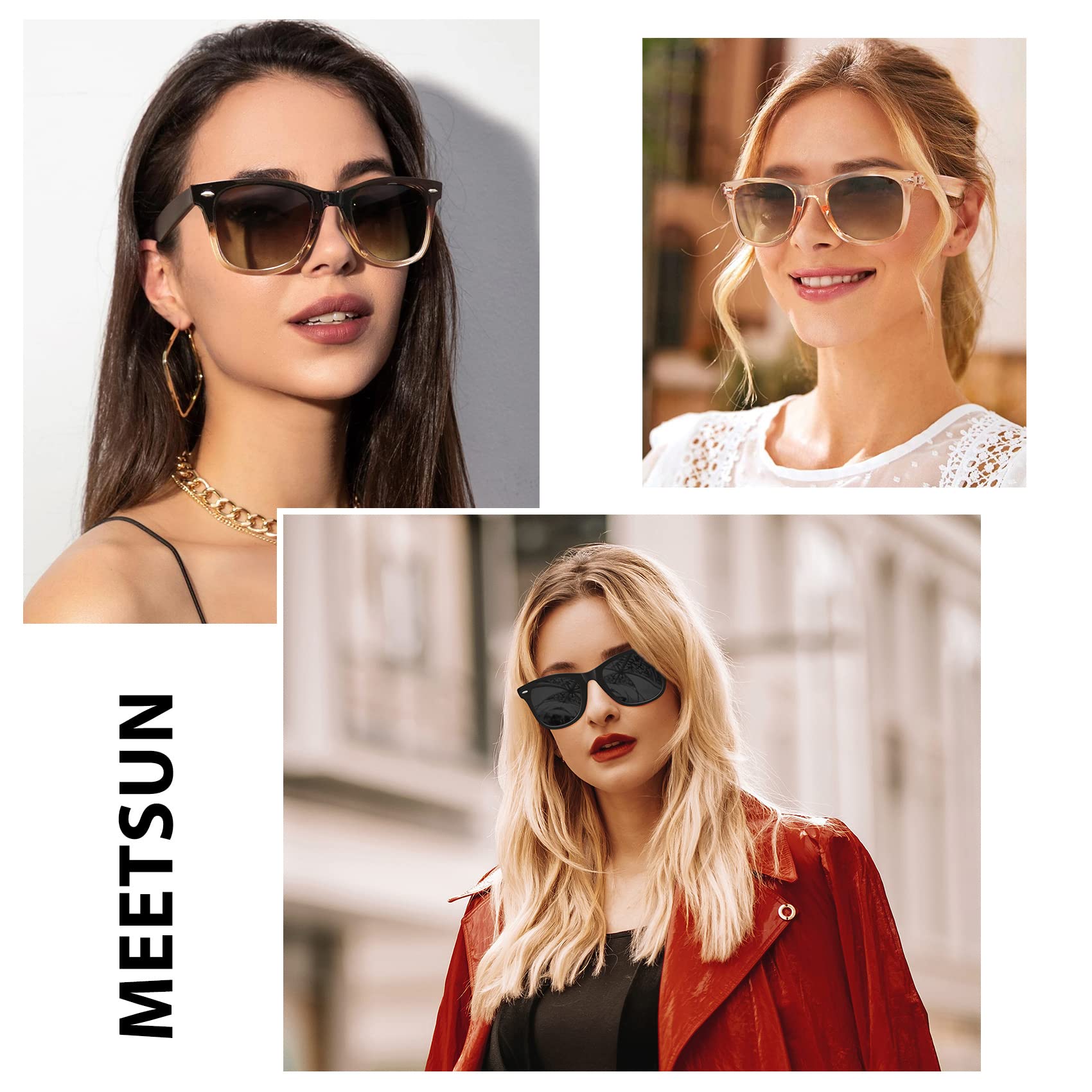 Foto 2 | Gafas De Sol Meetsun  Retro  Polarizadas  100% Protección Uv (paquete De 3) - Venta Internacional.