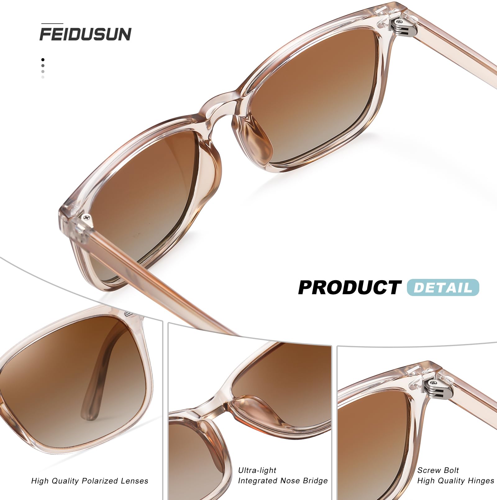 Foto 4 pulgar | Gafas De Sol Feidusun Polarized Classic Trendy Uv400 Para Mujer/hombre - Venta Internacional.