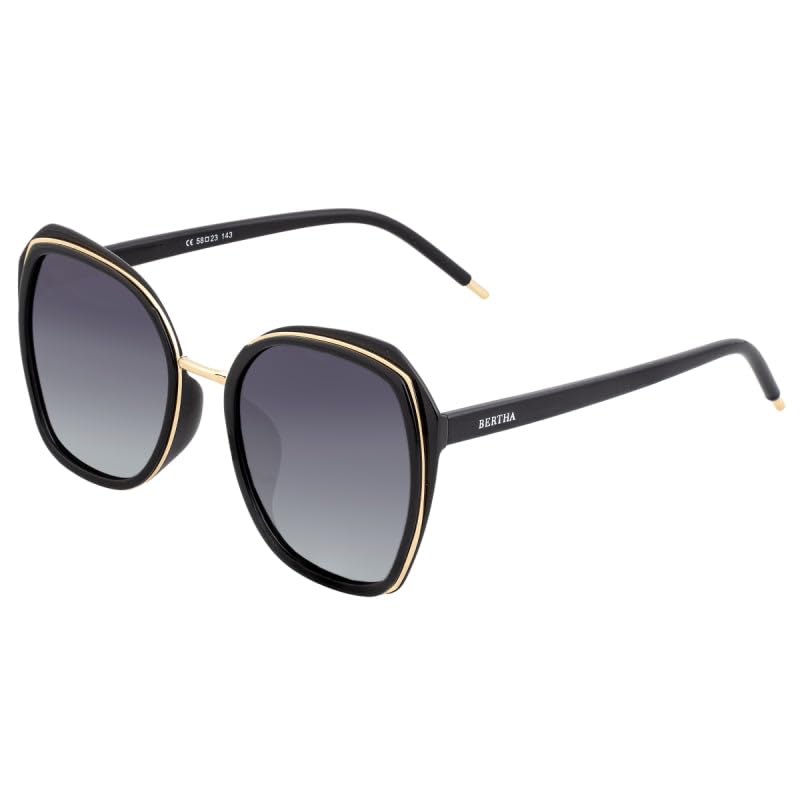 Foto 2 pulgar | Gafas De Sol Bertha Jade Polarizadas Con Montura Metálica Ligera - Venta Internacional.