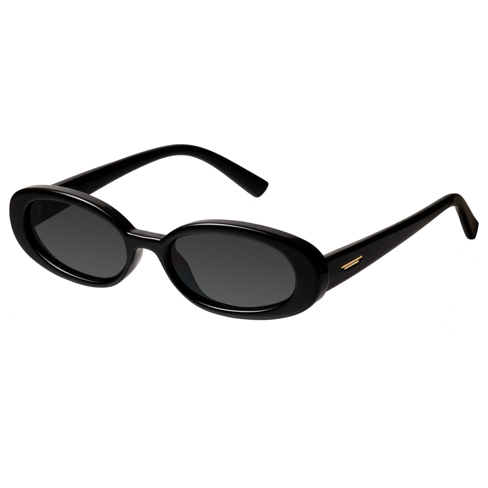 Foto 2 pulgar | Gafas De Sol Mosanana Retro Oval Black Para Mujer Uv400 Ms52360 - Venta Internacional.