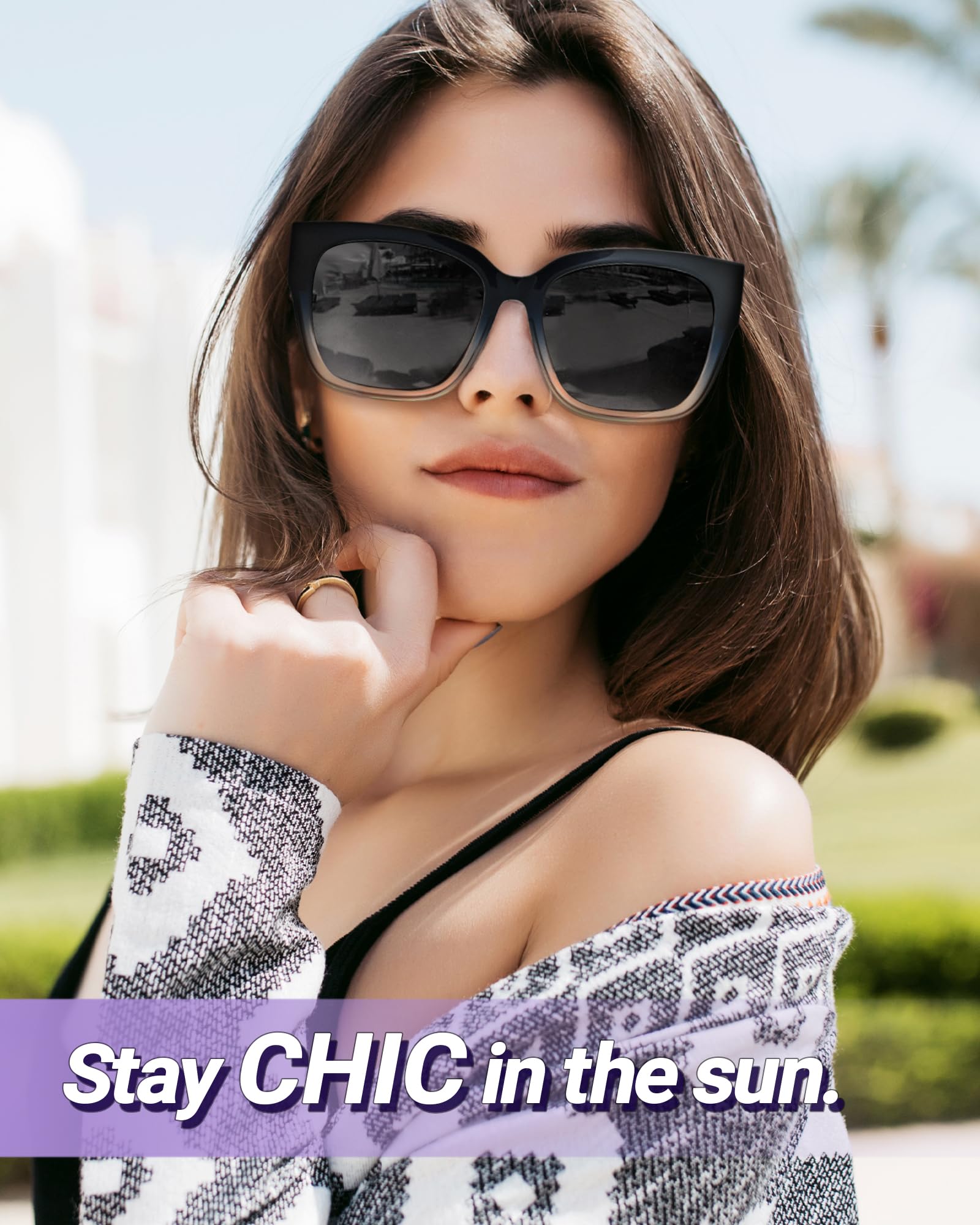 Foto 5 pulgar | Gafas De Sol Fit Over Myiaur Para Mujer Polarizadas Uv400 - Venta Internacional.