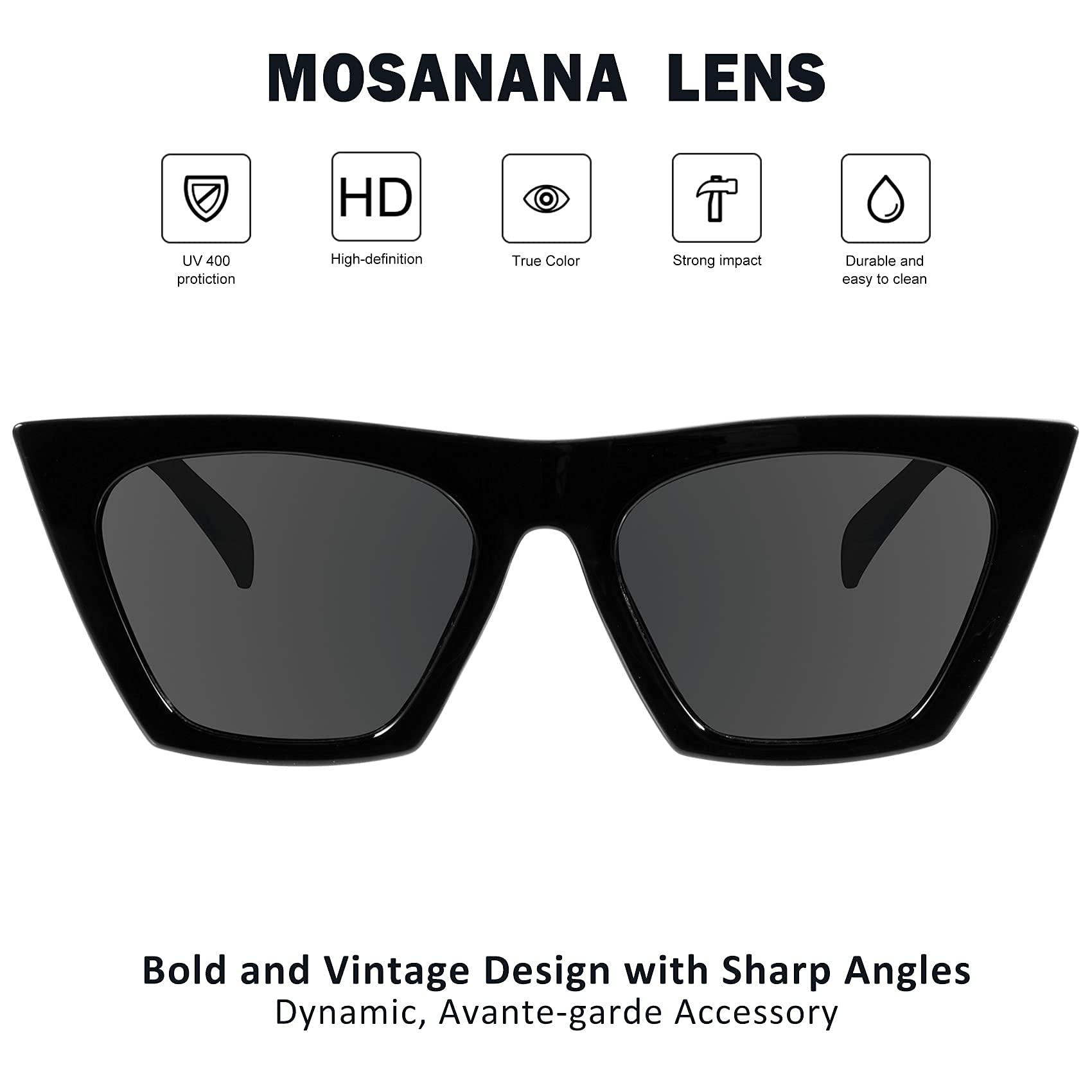Foto 5 pulgar | Gafas De Sol Mosanana Cat Eye Para Mujer Con Protección Uv400 - Venta Internacional.