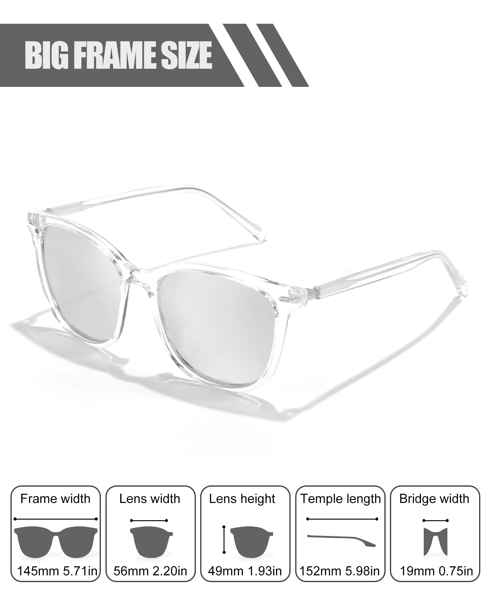 Foto 6 pulgar | Gafas De Sol Myiaur Con Lentes Polarizadas Con Espejo Uv400 Para Mujer - Venta Internacional.