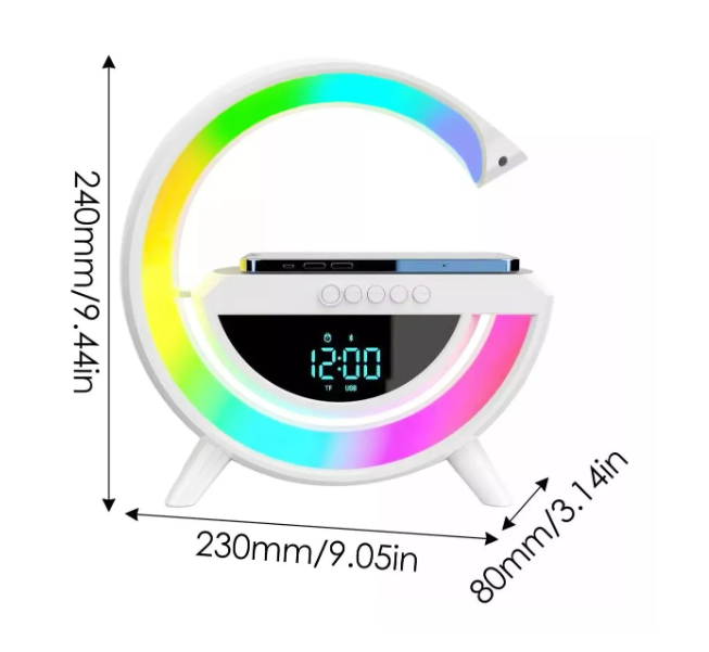 Foto 3 pulgar | Bocina Bluetooth Con Rgb Luces Y Cargadores Inalámbricos