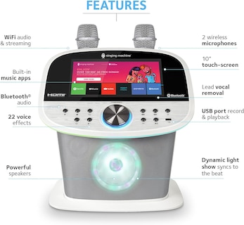 Foto 2 | Máquina De Karaoke Singing Machine Platinum Plus, Wi-fi Y Bluetooth, 2 Micrófonos, 22 Efectos De Voz