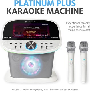 Foto 3 | Máquina De Karaoke Singing Machine Platinum Plus, Wi-fi Y Bluetooth, 2 Micrófonos, 22 Efectos De Voz