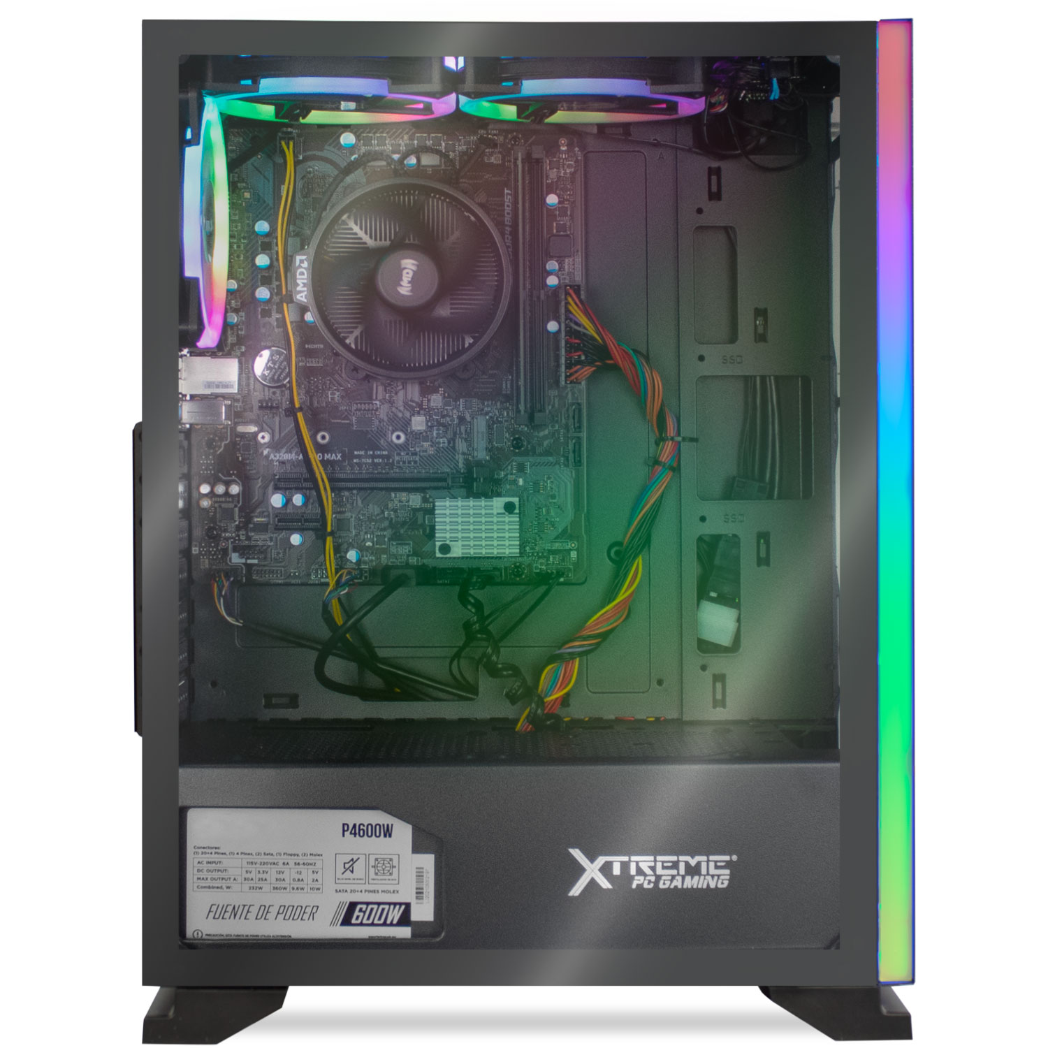 Foto 4 pulgar | Xtreme PC Gamer AMD Radeon Vega Renoir Ryzen 5 4600 G 8 GB RAM 1 TB HDD Wifi Negro