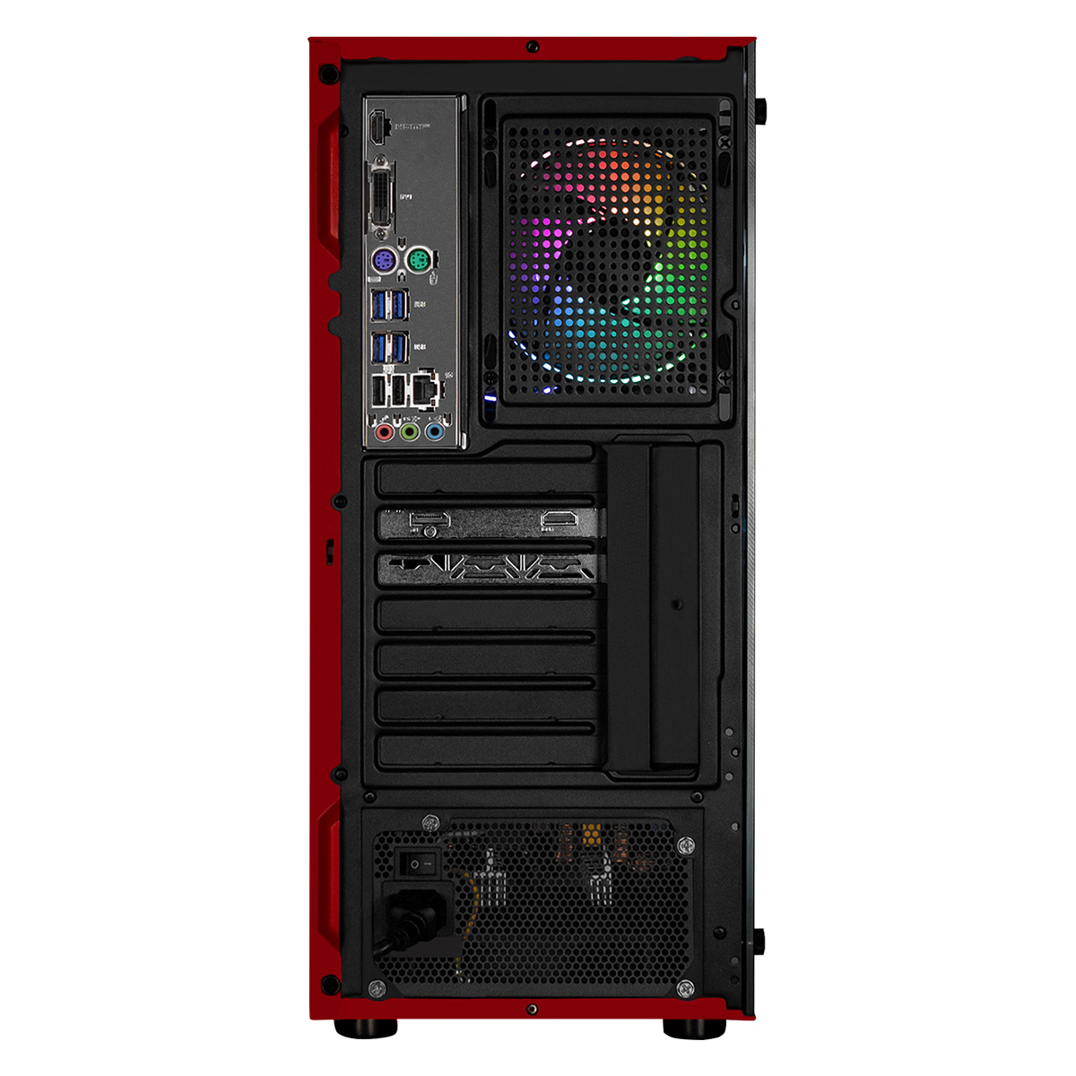 Foto 4 pulgar | PC Gamer Xtreme PC Gaming AMD Radeon Rx 6500 XT Ryzen 5 5600x Monitor Kit Teclado y Mouse 16 GB 2240 GB Rojo Wifi