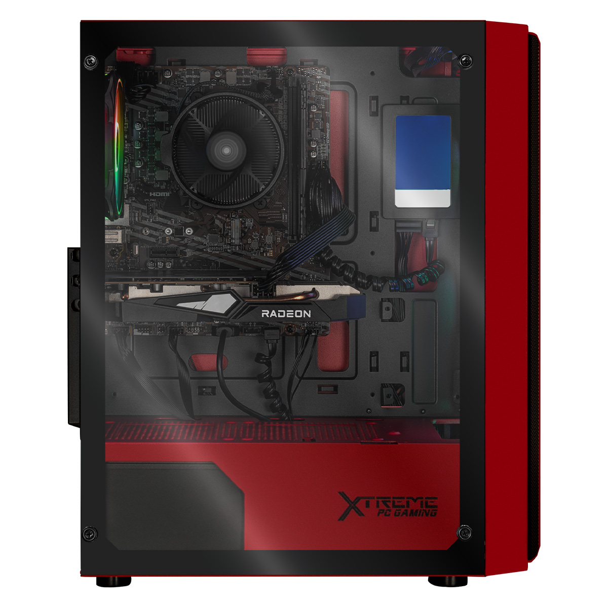 Foto 5 pulgar | PC Gamer Xtreme PC Gaming AMD Radeon Rx 6500 XT Ryzen 5 5600x Monitor Kit Teclado y Mouse 16 GB 2240 GB Rojo Wifi