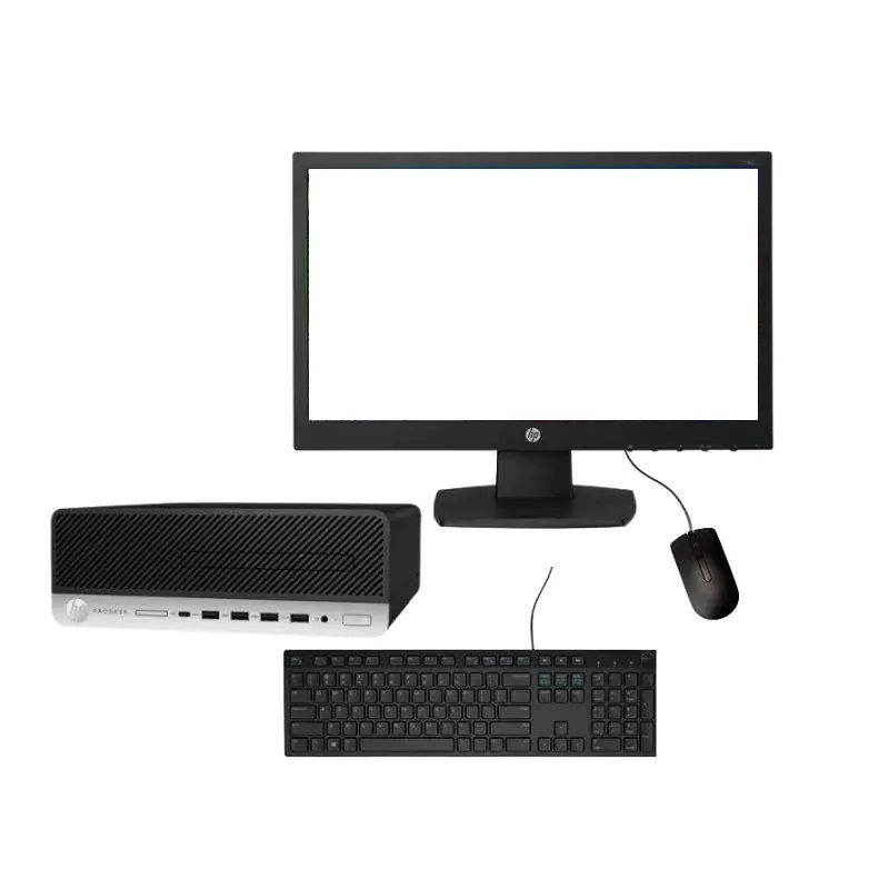 Computadora HP Prodesk 600 G3 SFF Core I5 6ta Generación 8 GB RAM 1 TB HDD Monitor 19'' Reacondicionada