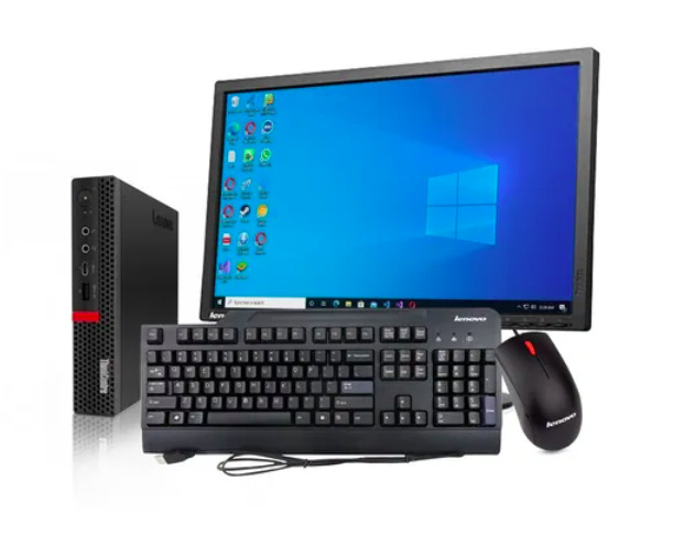 Pc Escritorio Lenovo Mini Thinkcentre M715q color Negro Reacondicionado