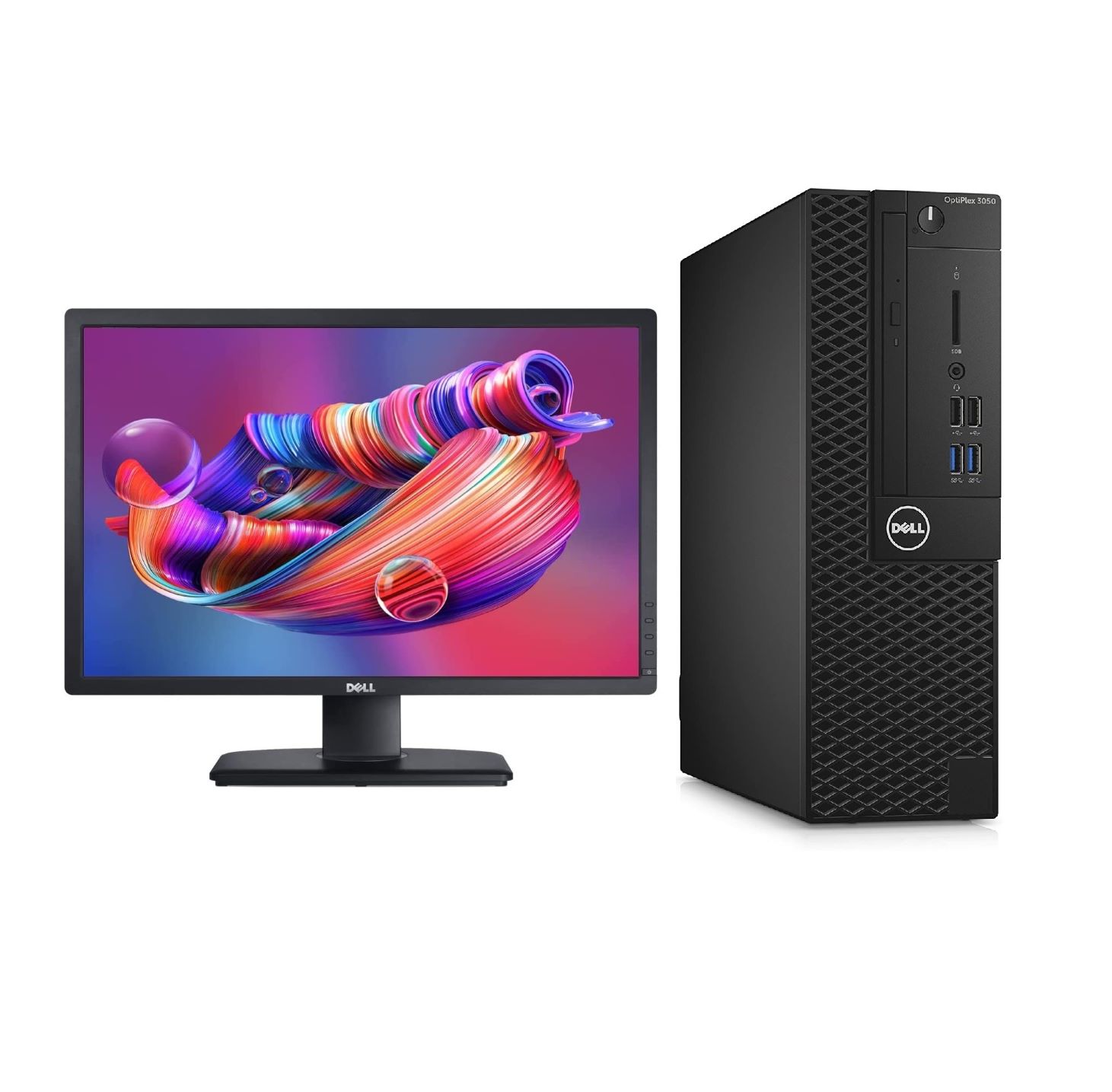Foto 2 pulgar | PC Dell Optiplex 3050 color Negro Intel Core I5-7500 3.40 GHZ 8 GB y 240 SSD más 1 TB HDD Monitor 22 P Reacondicionado
