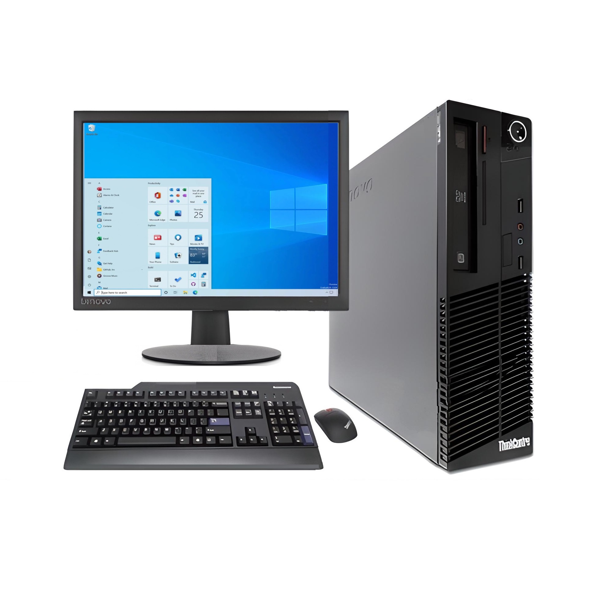 Foto 2 pulgar | PC Lenovo SFF M93P color Negro Core I5 con 8 GB y 500 GB HDD Monitor Cuadrado de 19 " Reacondicionado Clase A