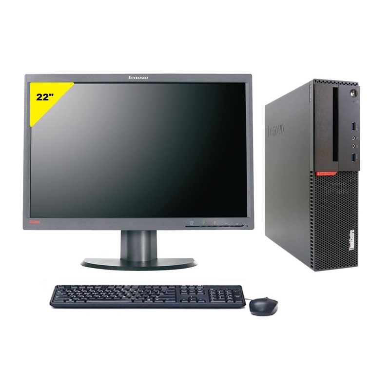 Foto 2 pulgar | PC Lenovo Thinkcentre M900 Sff Intel Core I5 -6a 8 GB RAM 256 GB SSD Wifi Monitor 22 '' Reacondicionado