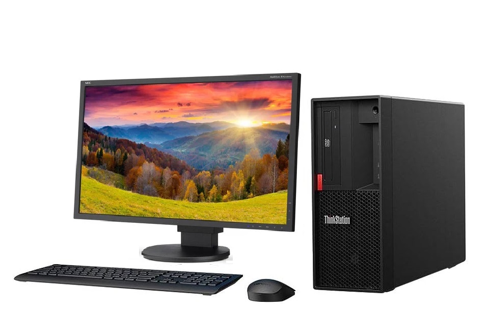 Pc Lenovo P330, Intel Xeon E-2224, 24gb+1tb Ssd+ 2tb Hdd, Nvidia P400, Monitor 22'', Reacondicionado