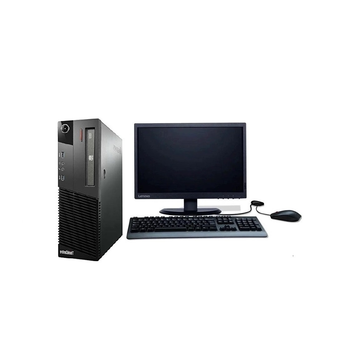 PC Lenovo M79 Sff- Amd A8- 12 gb Ram- 500 gb Hdd- Windows 10 Pro- Monitor 20''- Equipo Clase A, Reacondicionado