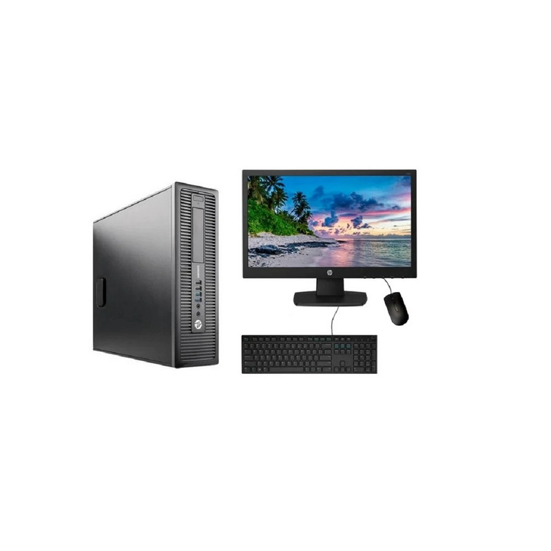 Foto 2 pulgar | PC HP 705 G1 SFF AMD A8 16 GB RAM 500 GB HDD Monitor 20 Pulgadas Reacondicionado