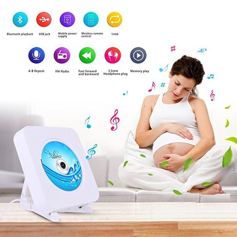 Foto 4 | Reproductor De Cd Con Soporte De Pared, Radio Fm, Bluetooth, Usb, Mp3, Azul - Venta Internacional.