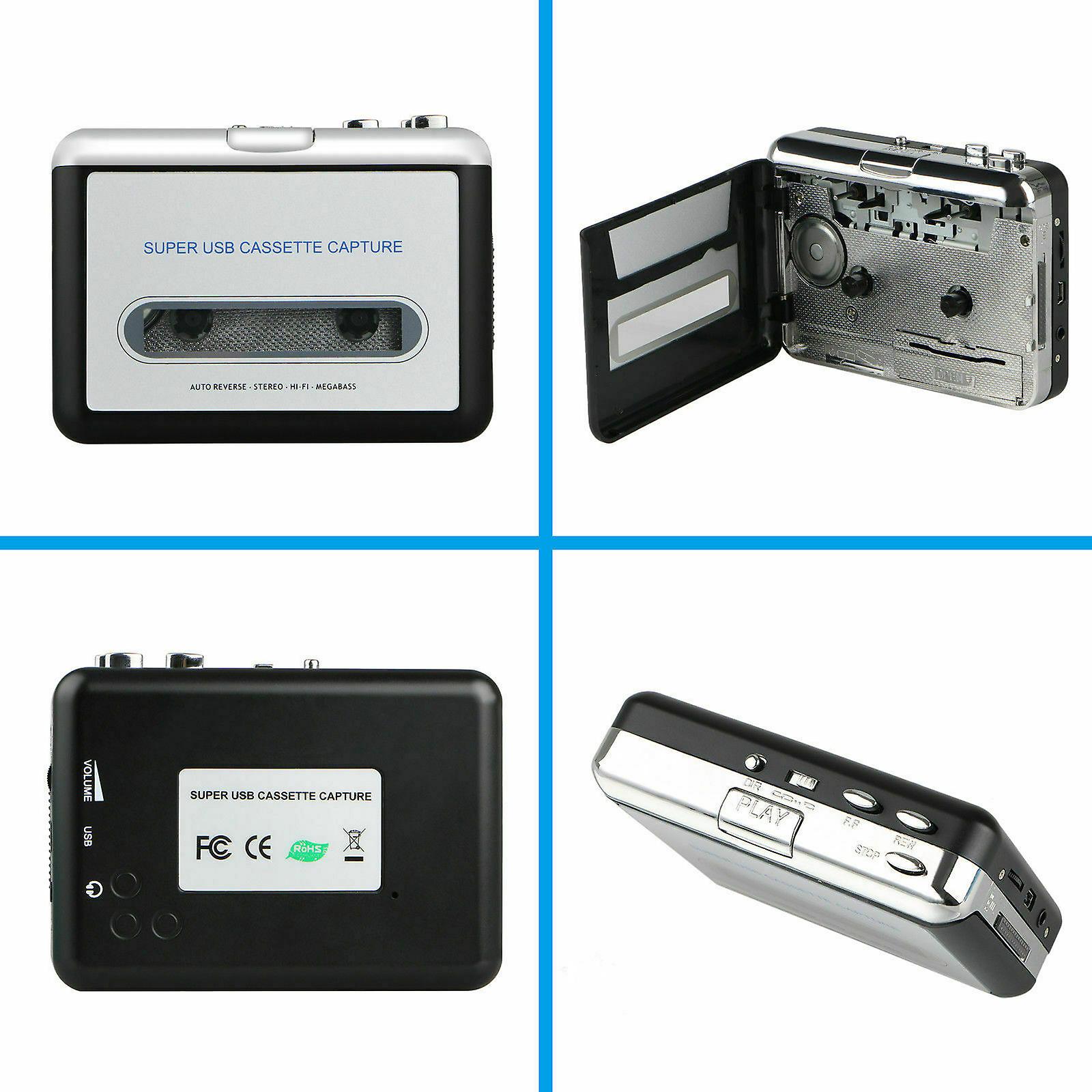 Foto 4 | Reproductor De Casetes, Captura De Casetes Usb, Reproductor De Radio, Cinta A Mp - Venta Internacional.