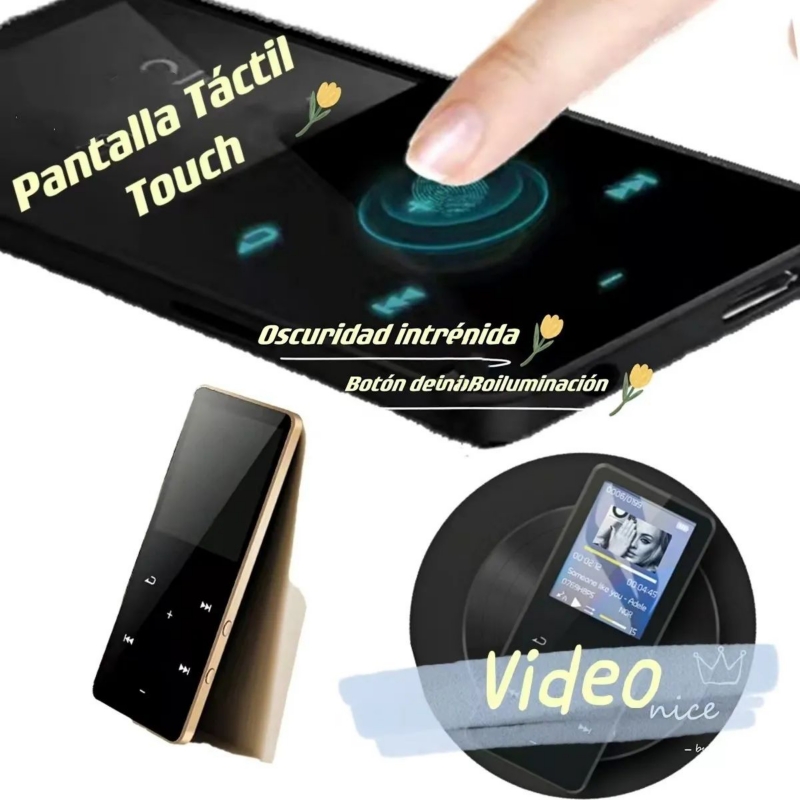 Foto 3 pulgar | Reproductor MP4 Pantalla Táctil Bluetooth de 8 GG con Radio FM y Auriculares - Venta Internacional