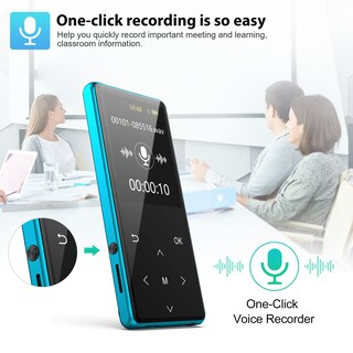 Foto 4 | Reproductor Mp3 Safuciiv 64gb Bluetooth 5.2 Azul - Venta Internacional