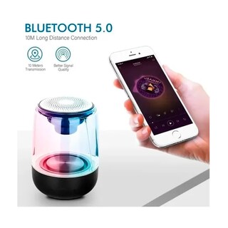 Foto 3 | Altavoz Bluetooth Portátil Ws Tws 5.0 3w Negro con Led - Venta Internacional