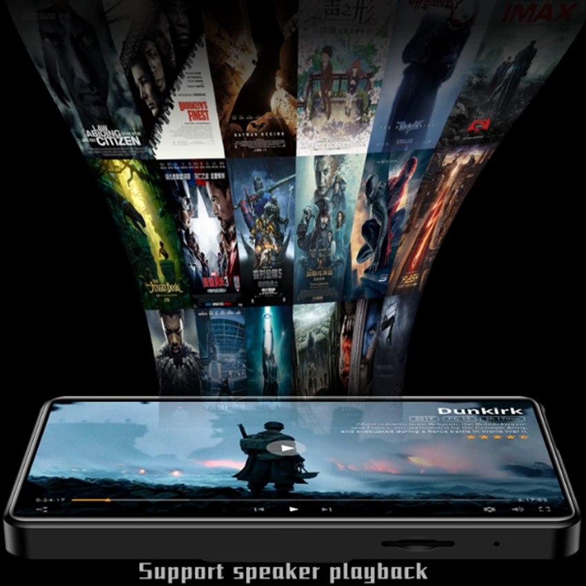 Foto 5 pulgar | Reproductor Mp3 Pantalla Completa 4" 16GB Bluetooth 5.0 - Negro - Venta Internacional